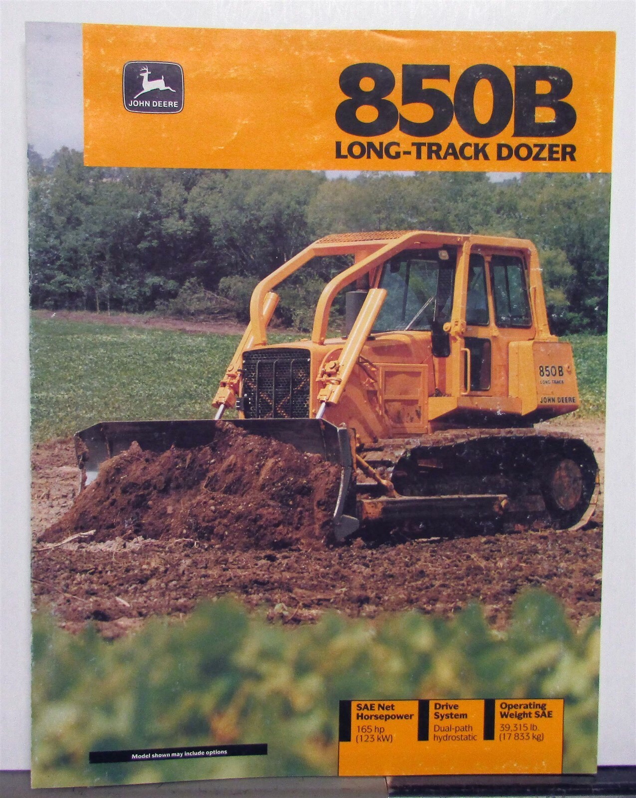 1990s John Deere 850B Dozer Specification Construction Sale Brochure