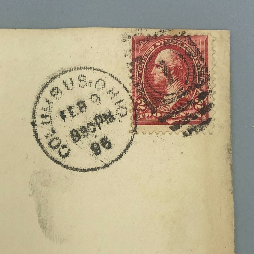 1896 BROWN Mfg WAGONS Plow FARM Illustrated Postal Cover Letterhead Advertising