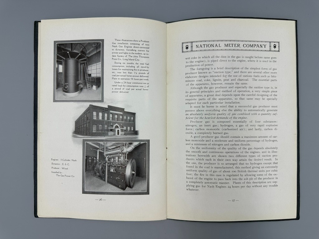 1908 NASH GAS ENGINES National Meter Co CATALOG Antique Advertising