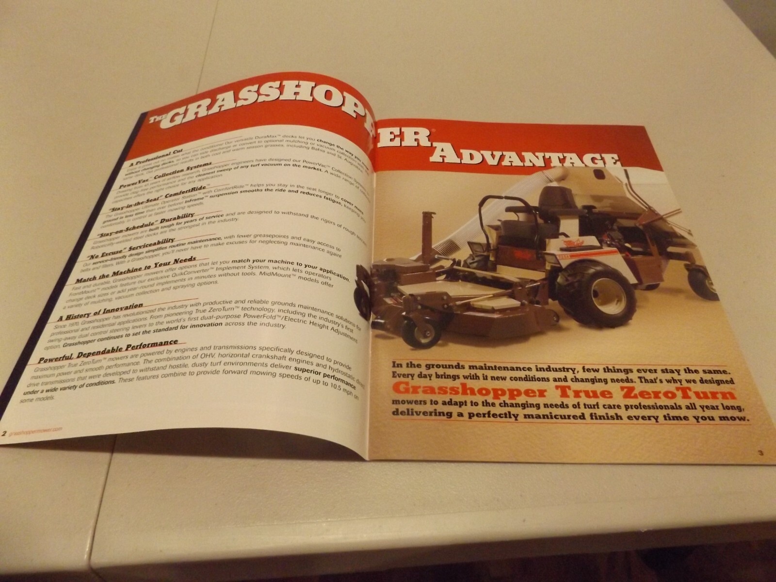 GRASSHOPPER TRUE ZEROTURN MOWERS, LIT # 0404-170470 2004