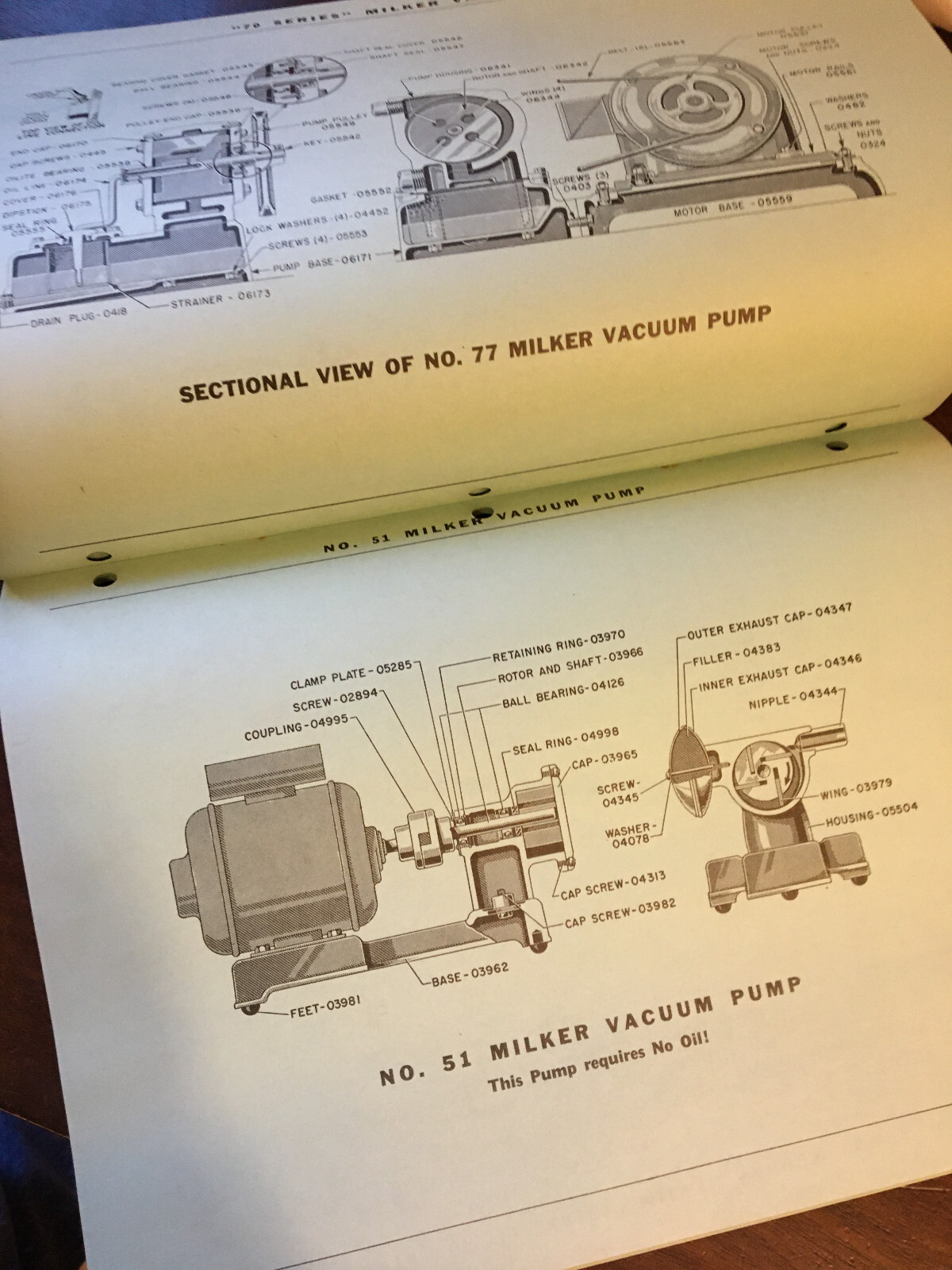De Laval Speedway Milkers Parts List No. 157, 1957, excellent