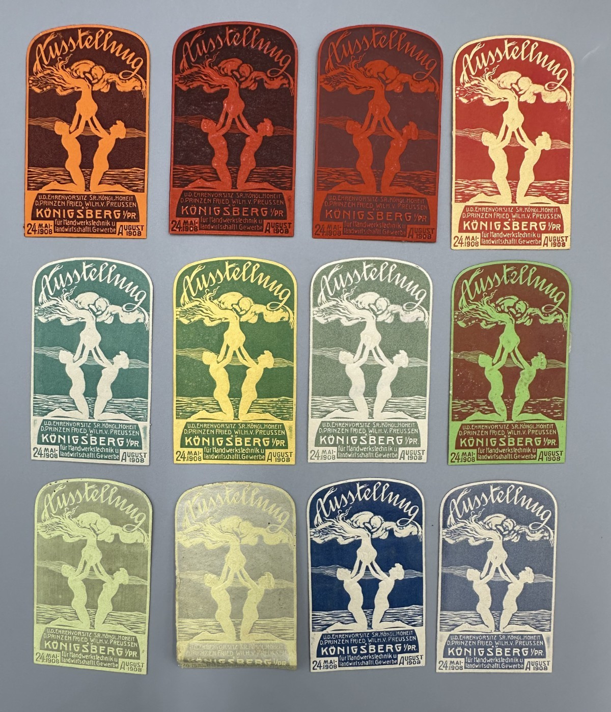 1908 KRONIGSBERG Germany FARM EXPO Agricultural Advertising POSTER STAMP