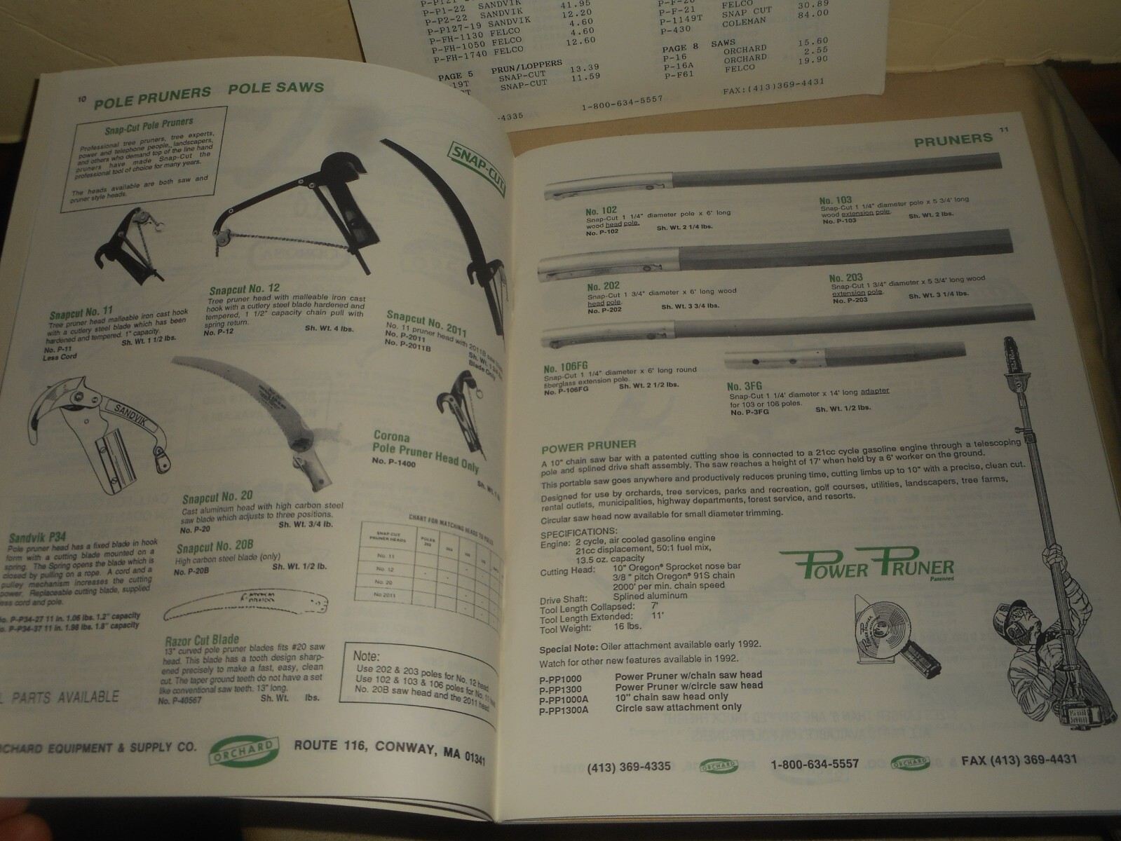 ORCHARD Equipment & Supply Co. 1992 MASTER CATALOG #4 & Rate Sheet APPLE FARMING