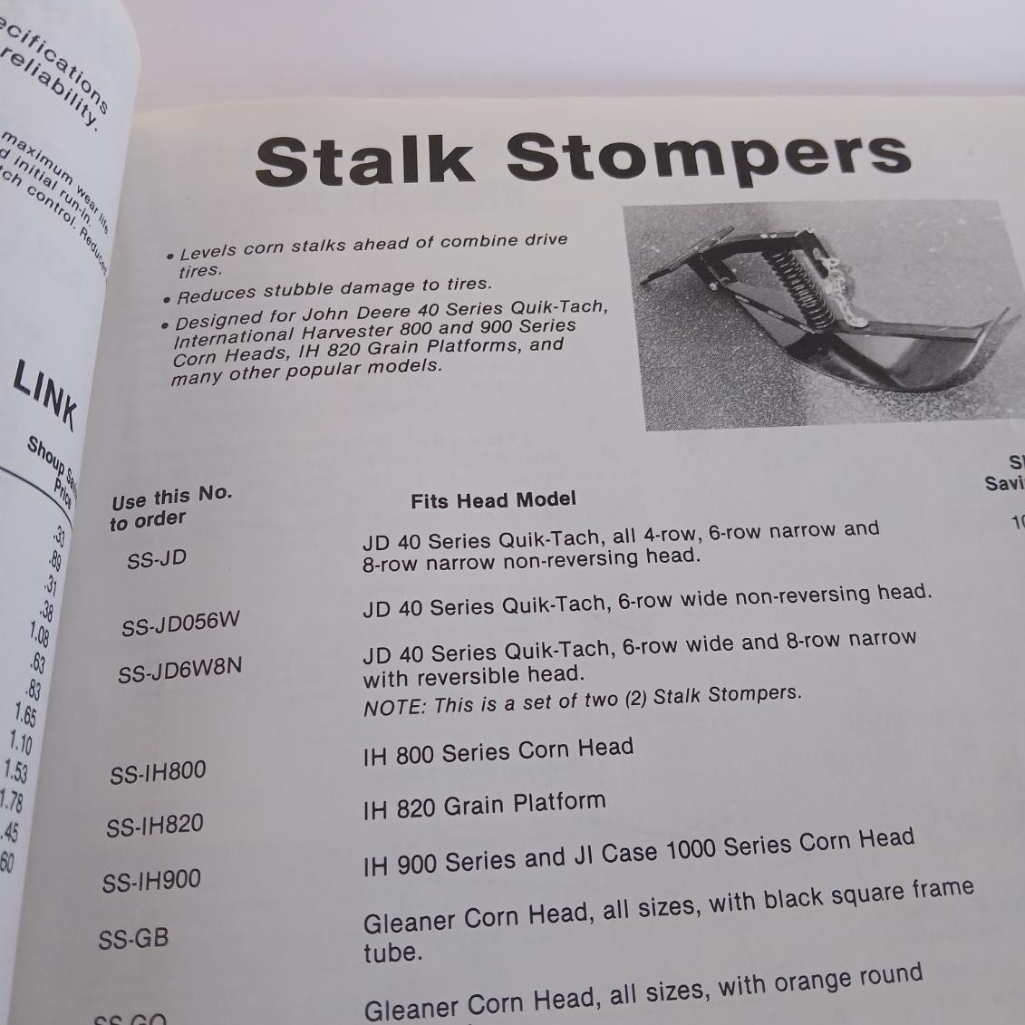 Shoup Manufacturing Company Fall 1986 Catalog Tractor Parts Kankakee IL. Farming