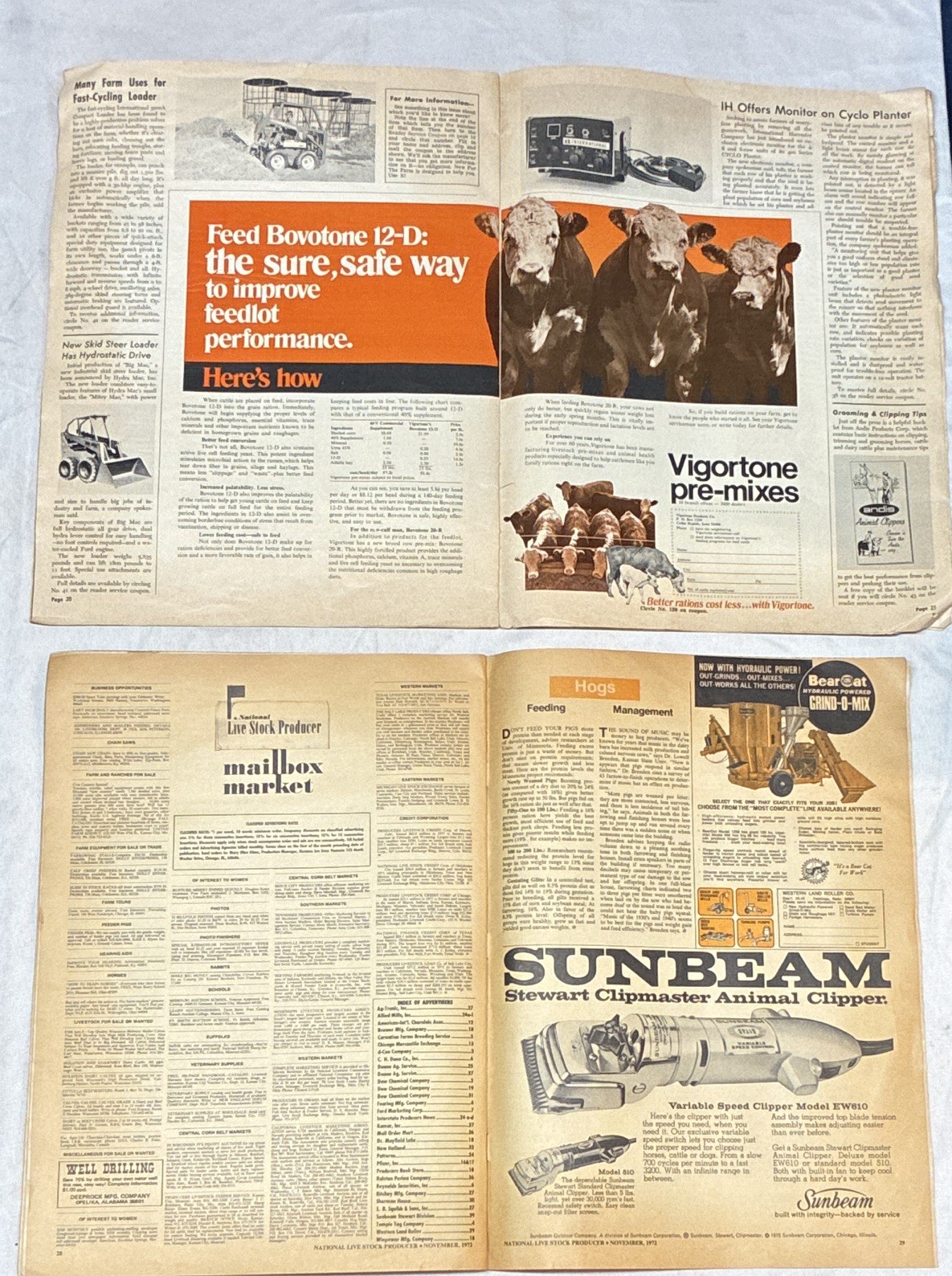 National Live Stock Producer/Drovers Journal/Beef Magazines Lot of 4 1971-1973