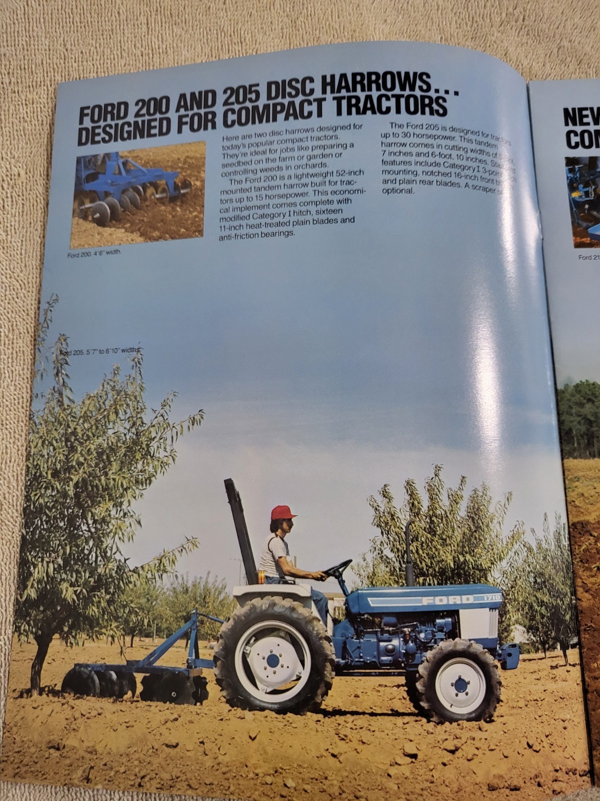 1984 Vintage Ford 200-251 Disk Harrow BROCHURE Tractor on Cover: TW-15 Troy, MI.