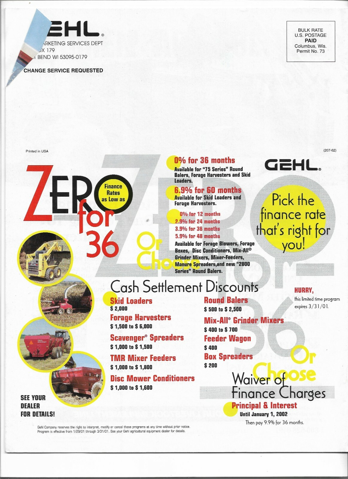 Original OEM Gehl Good Ideas Volume 17 Number 1 Magazine Brochure Book Pamphlet