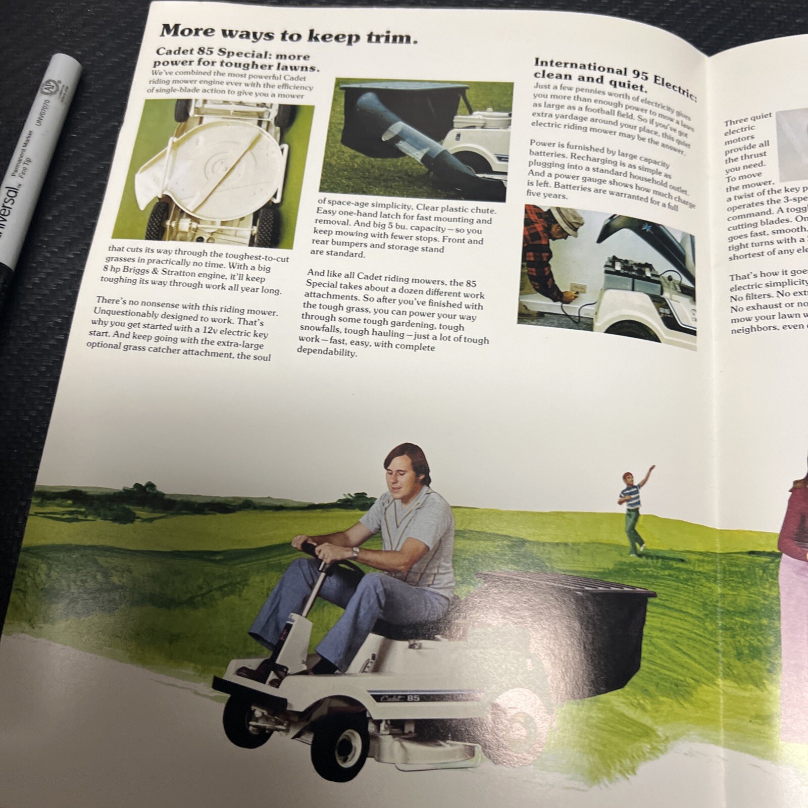 1975 International Cadet Riding Mowers Brochure