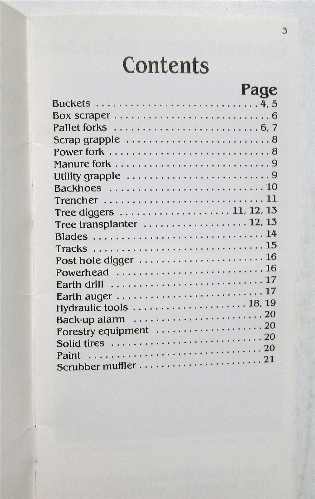 1985 Sperry New Holland Skid Steer Loader Attachment Specs Agricultural Brochure