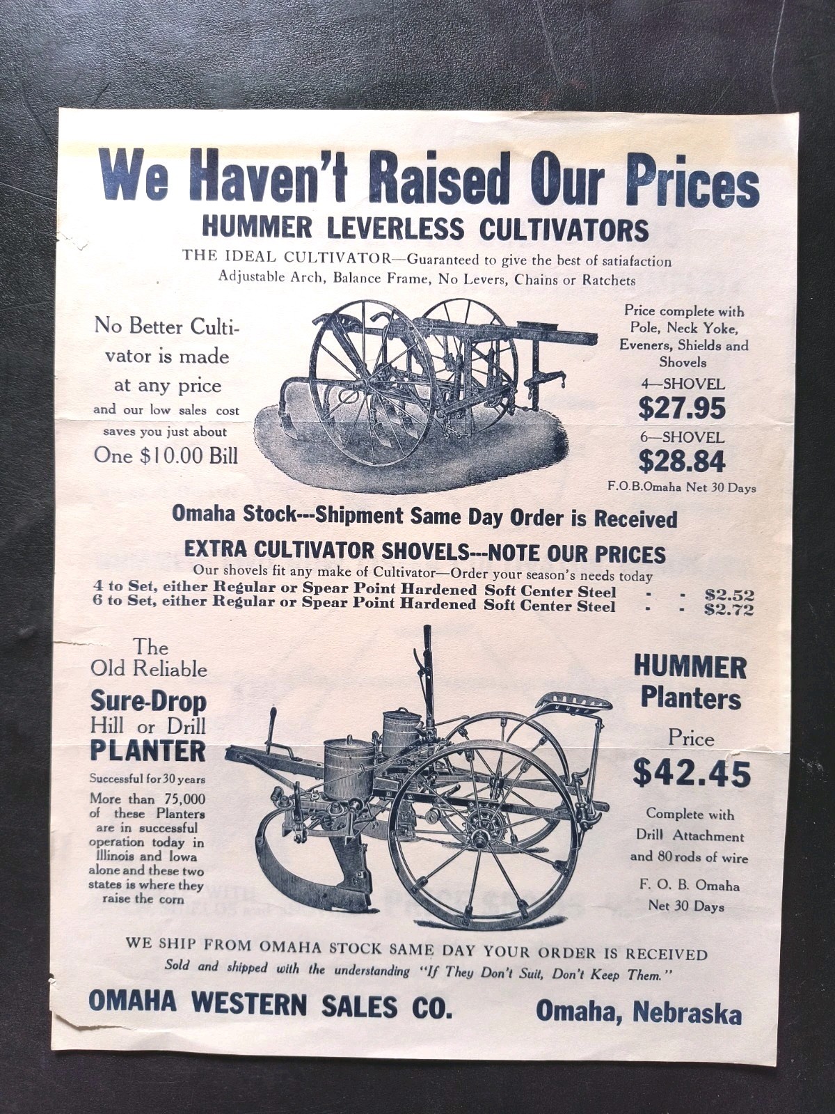 1920s Hummer Plow Works Sales Brochure Lot Springfield Ill. Farm Poster