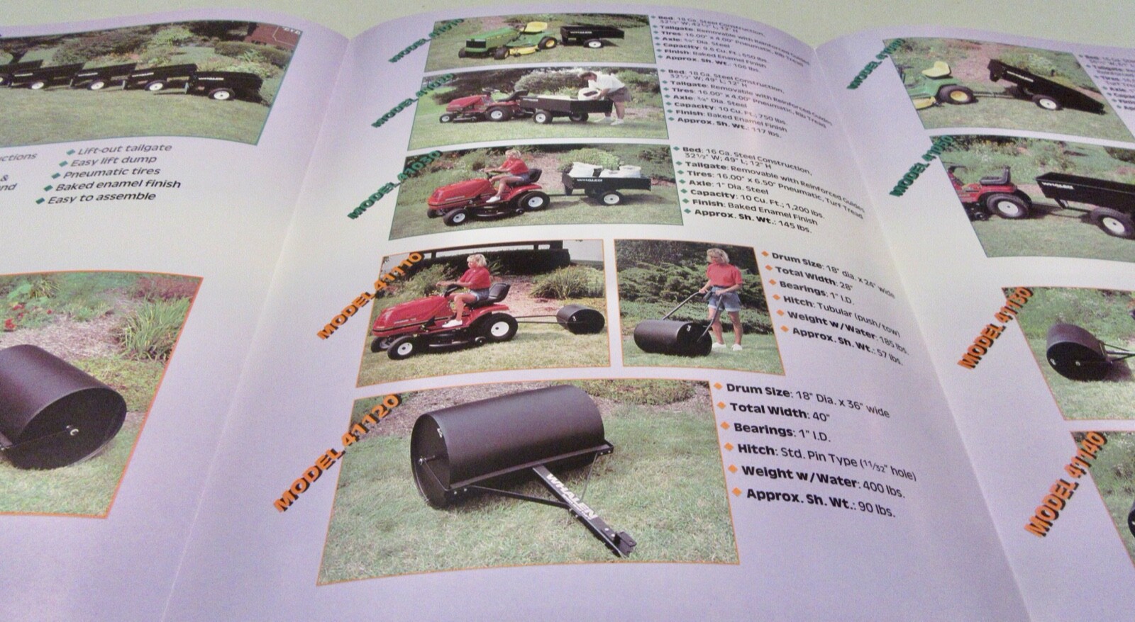 Whalen (Yetter) Lawn &Turf Sales Brochures With Prices (Lot of 6) 1994 – 1996