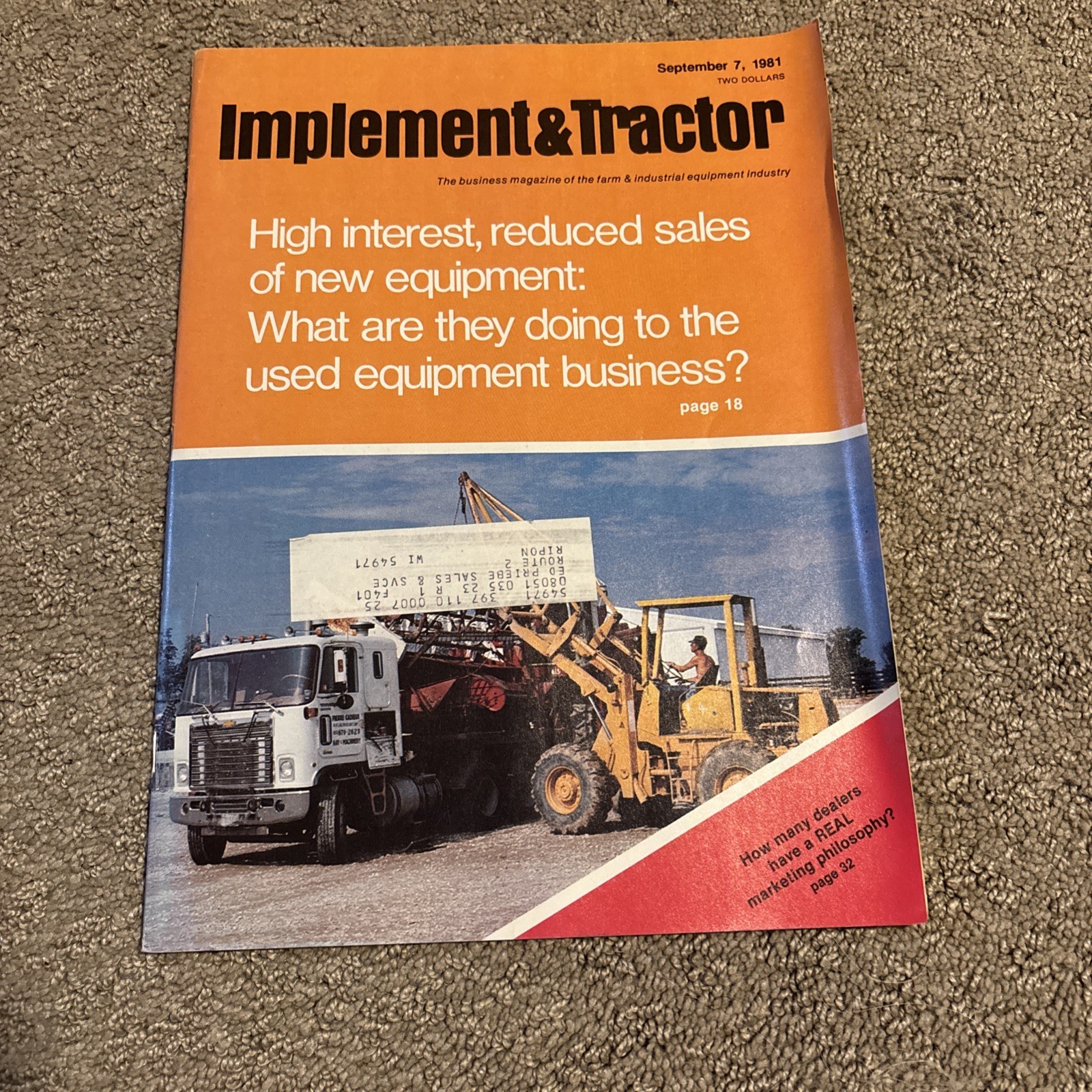 Implement & Tractor Magazine September 7, 1981 Farming Agriculture Vintage Ads J