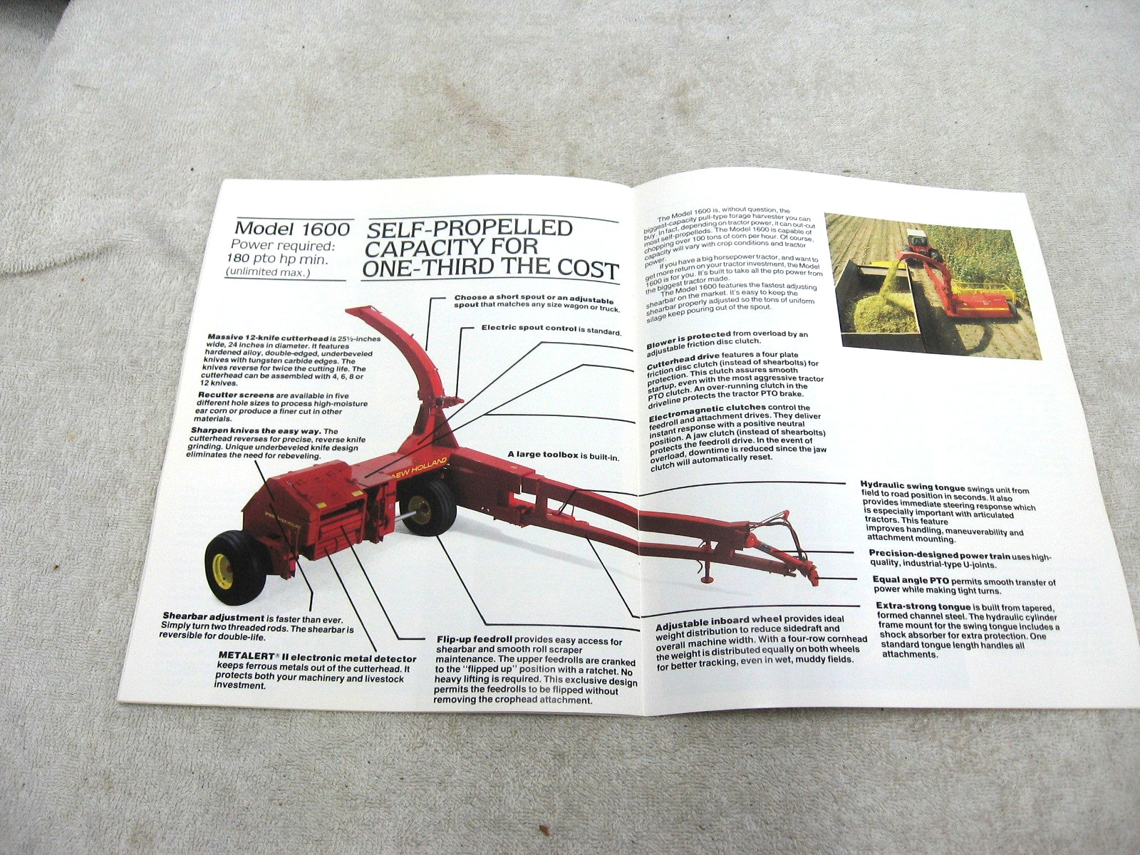 VINTAGE 1984 FORD NEW HOLLAND TRACTOR PULL TYPE FORAGE HARVESTERS BROCHURE
