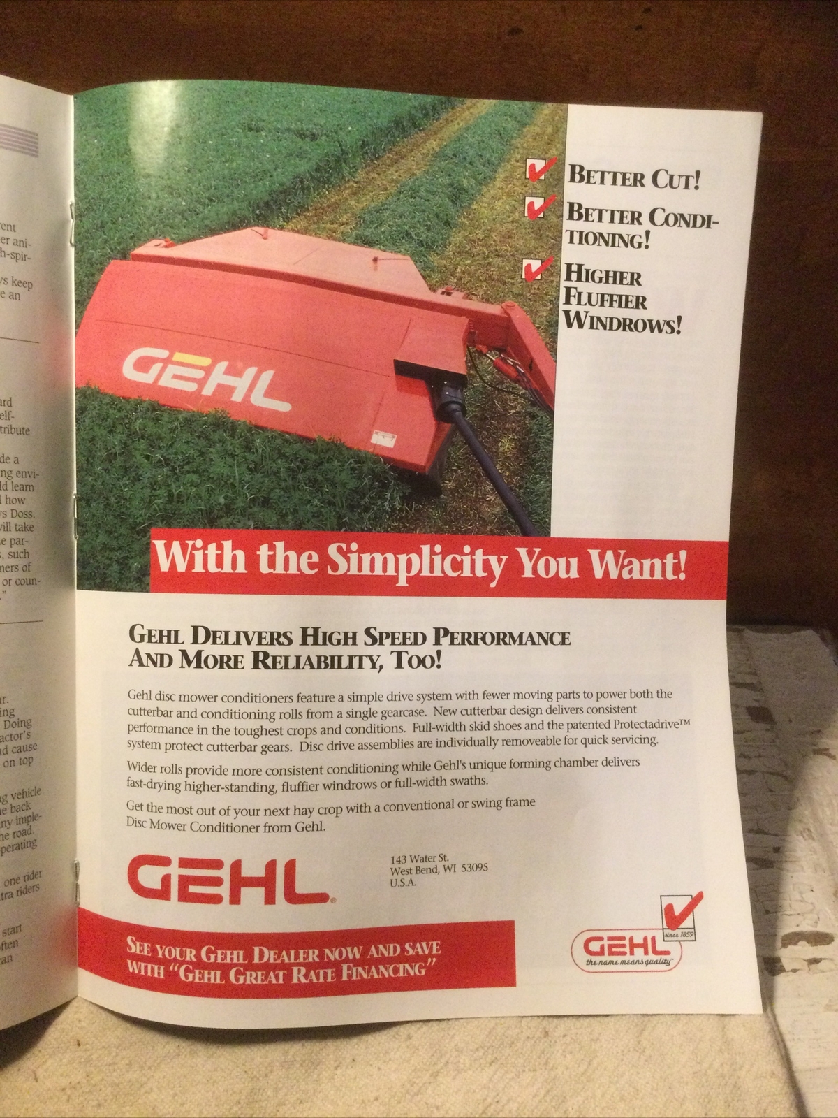 Original OEM Gehl Good Ideas Vol. 13 No. 3 Magazine Brochure Book Pamphlet