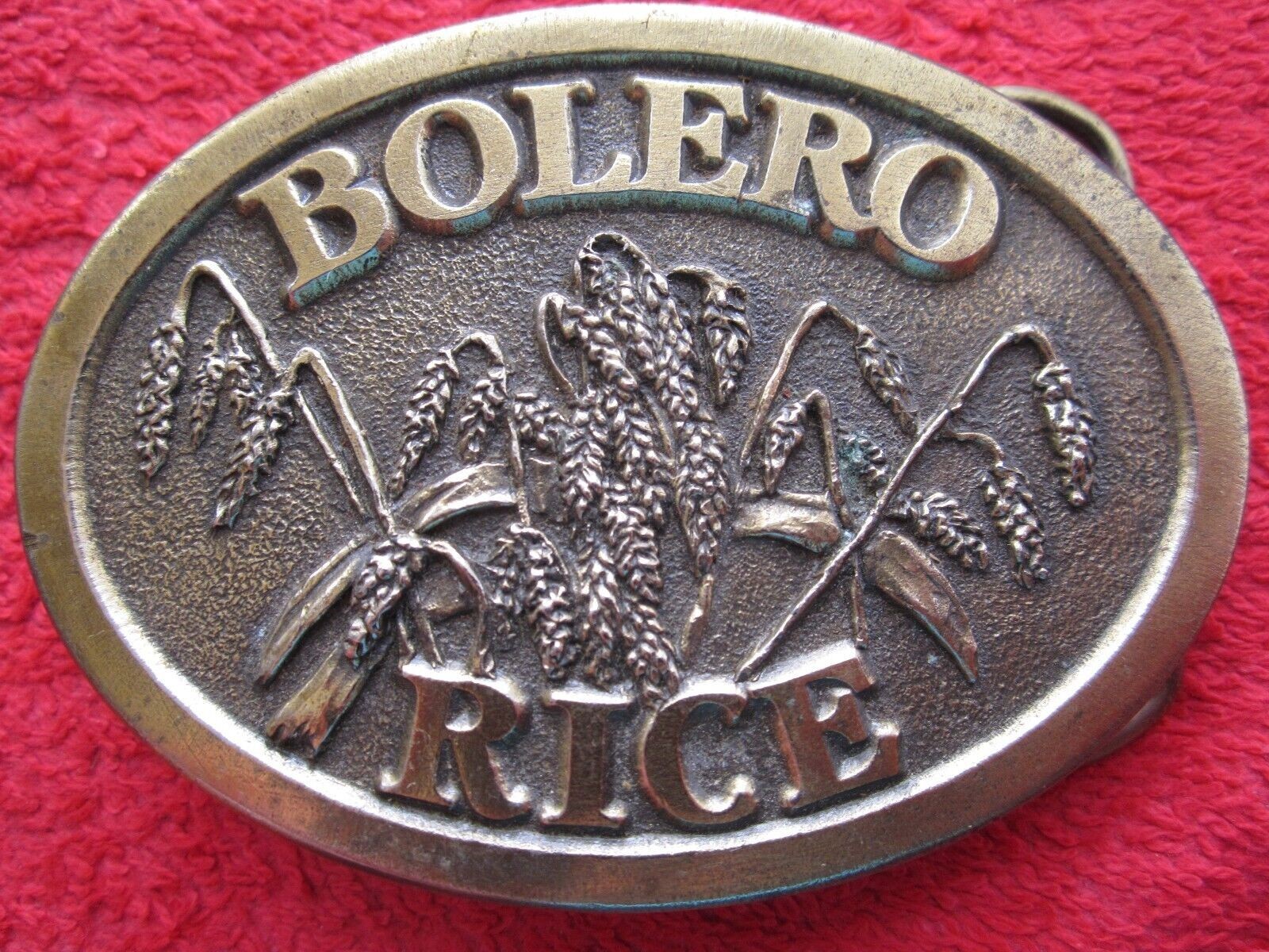 VINTAGE CHEVRON CHEMICAL Co. ORTHO, BOLERO RICE BELT BUCKLE