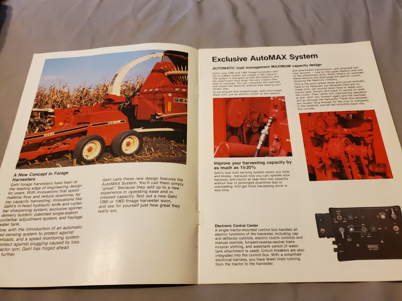 Original OEM Gehl 760 1060 1260 Forage Harvesters Sales Brochure