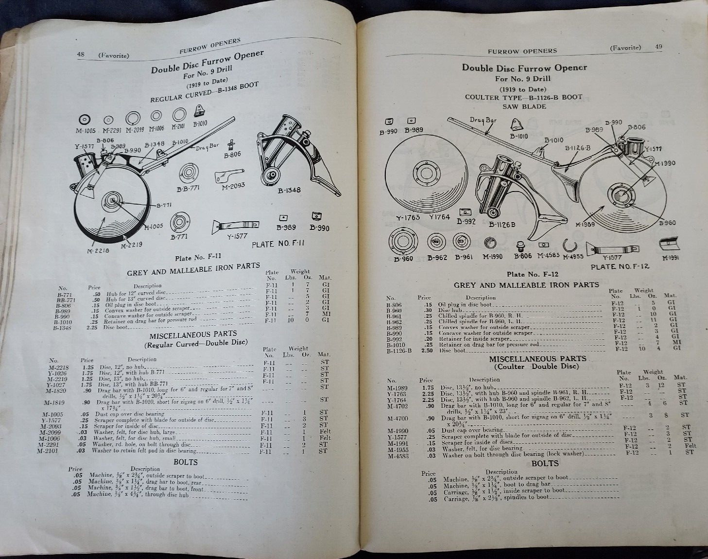 1921 Repair List Farmers Favorite Drill American Seeding Machine Springfield OH