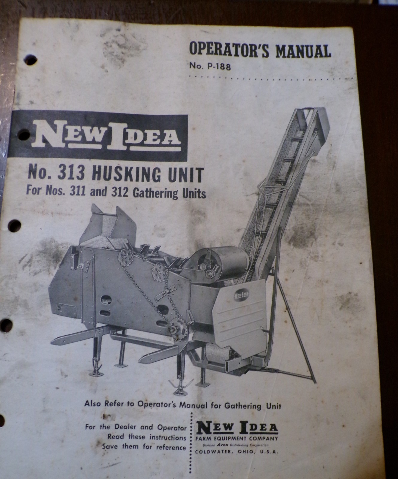 New Idea No 311 & 312 Two-Row Pull-Type Pickers Op&rsquo;s Manual, 313 Husking Unit