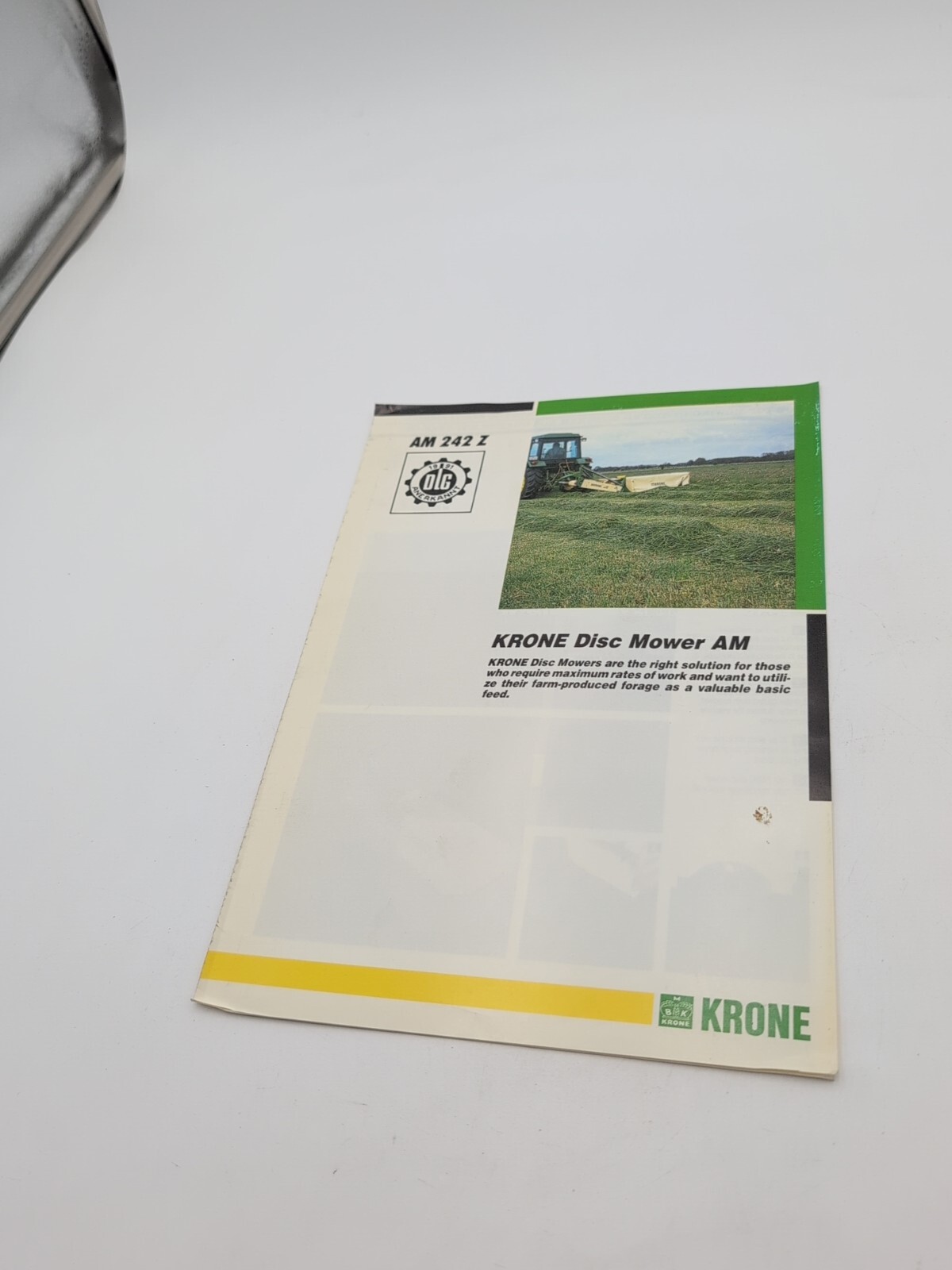 Krone Disc Mower AM 242 Z Sales Brochure Original