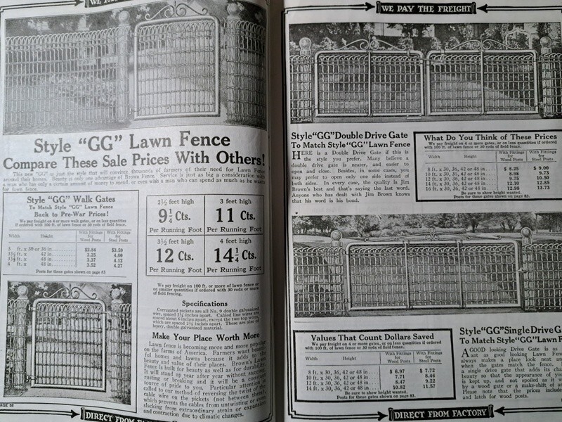 1924 Jim Brown&rsquo;s Bargain Book of Fencing Gates Steel Posts Barb Wire Roofing