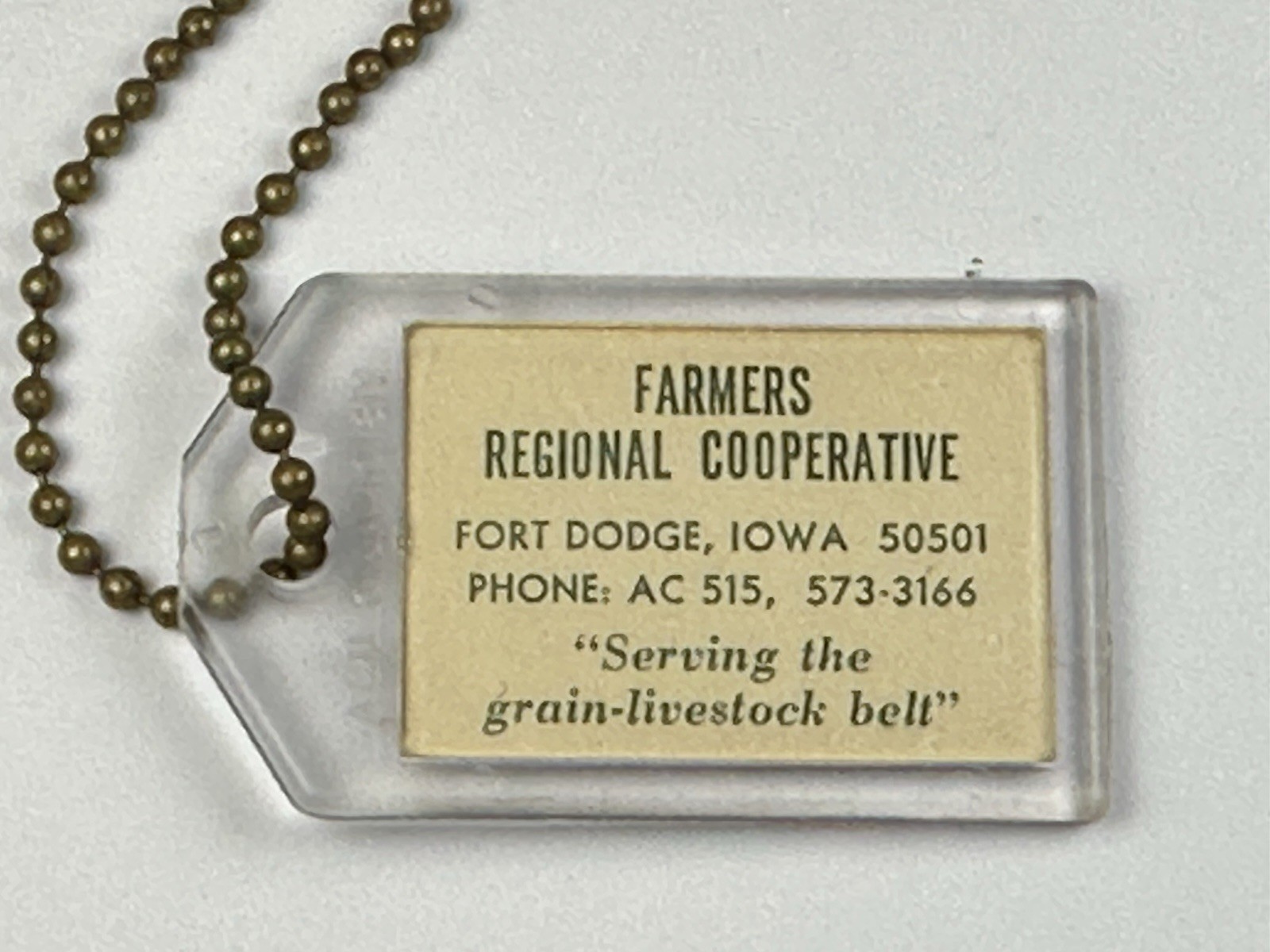 Farmer Regional Co-op Fort Dodge IA & Felco Statex Lenticular 2 Sided Keychain