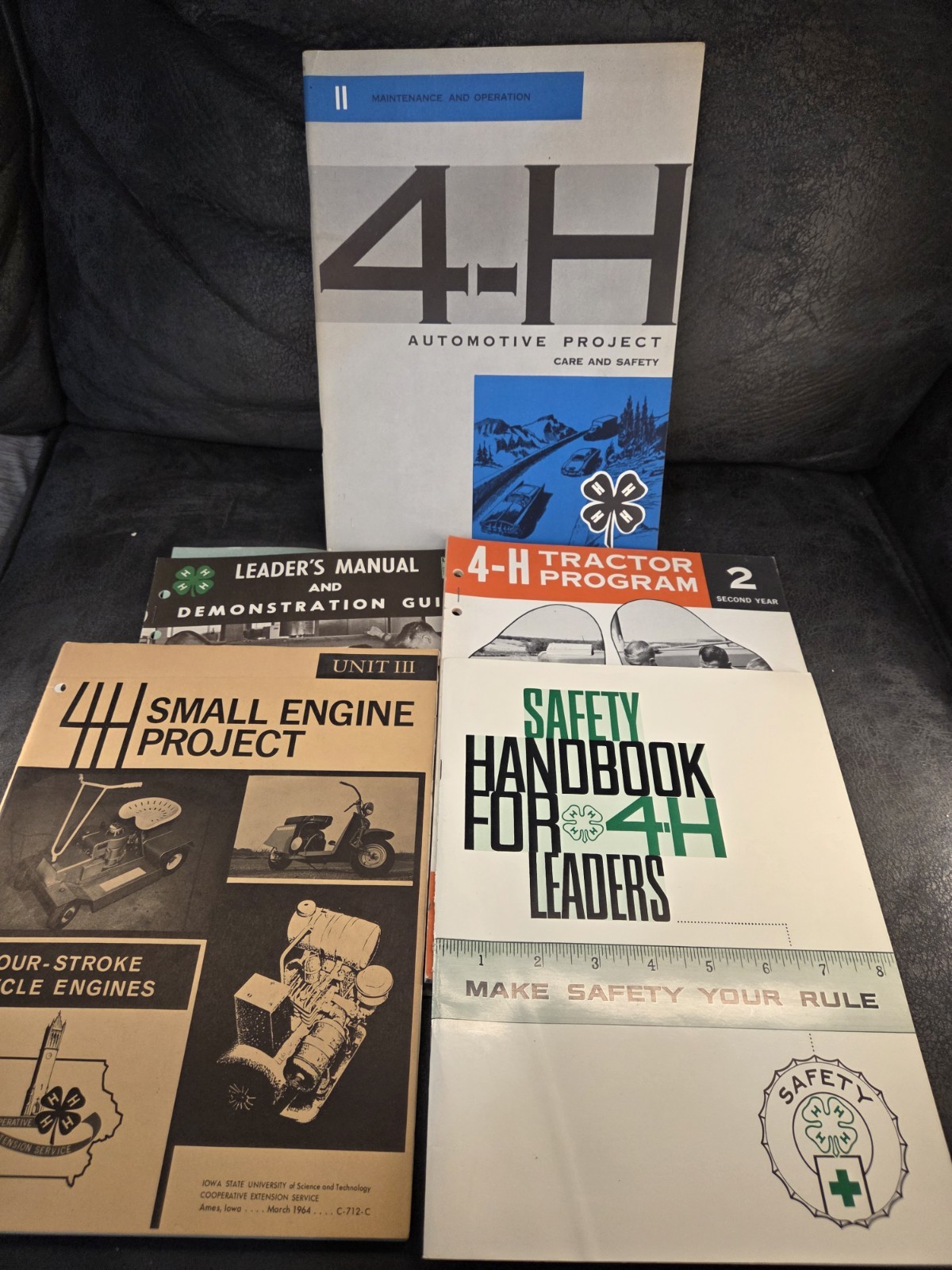 Vintage 1960s 4-H Manual Lot (5) Tractor Small Engine Automotive Safety Iowa