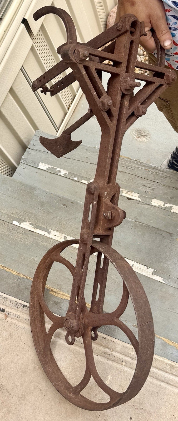 IZ MERRIAM Leg Type CORN CUTTER Cane Sorghum Primitive 1872 Whitewater WI WOW!