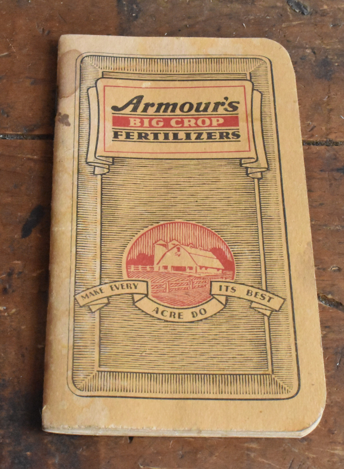 Vintage Armours Big Crop Fertilizers 1941 Pocket Calender Notebook Memo Book