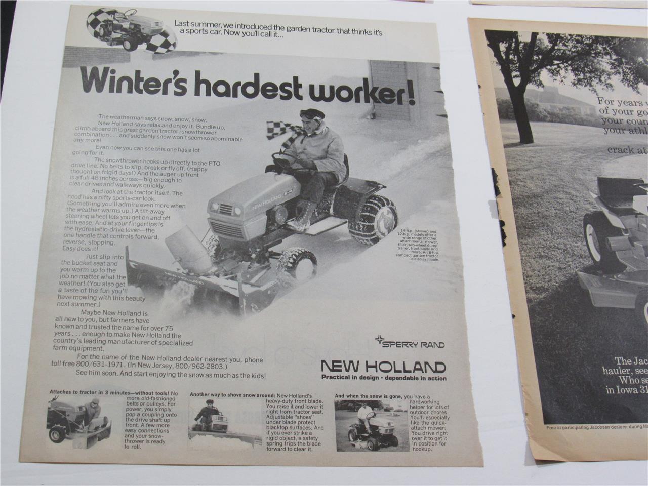 ORIGINAL VINTAGE ANTIQUE~ 1950s – 70s MIXED RIDE & PUSH LAWNMOWER ~ PRINT AD LOT