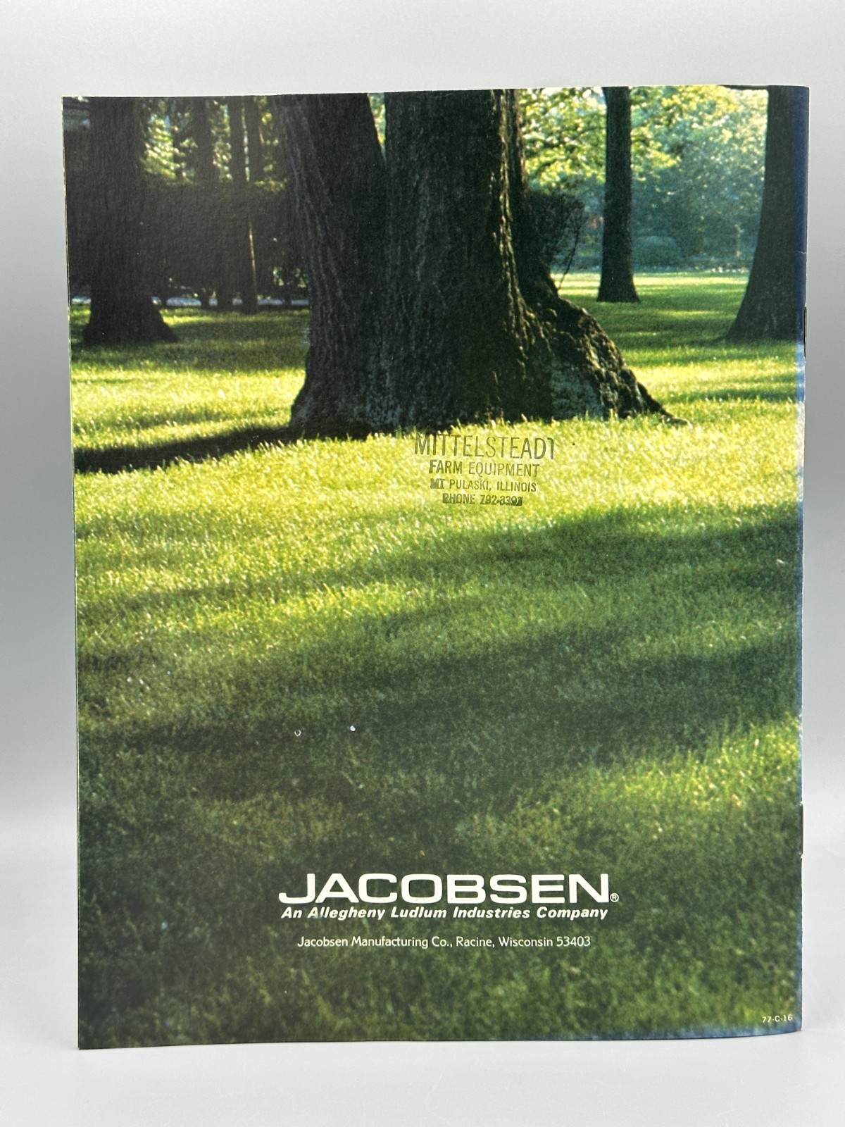 1977 JACOBSEN GARDEN TRACTORS Riding Mower Advertising Catalog Vintage