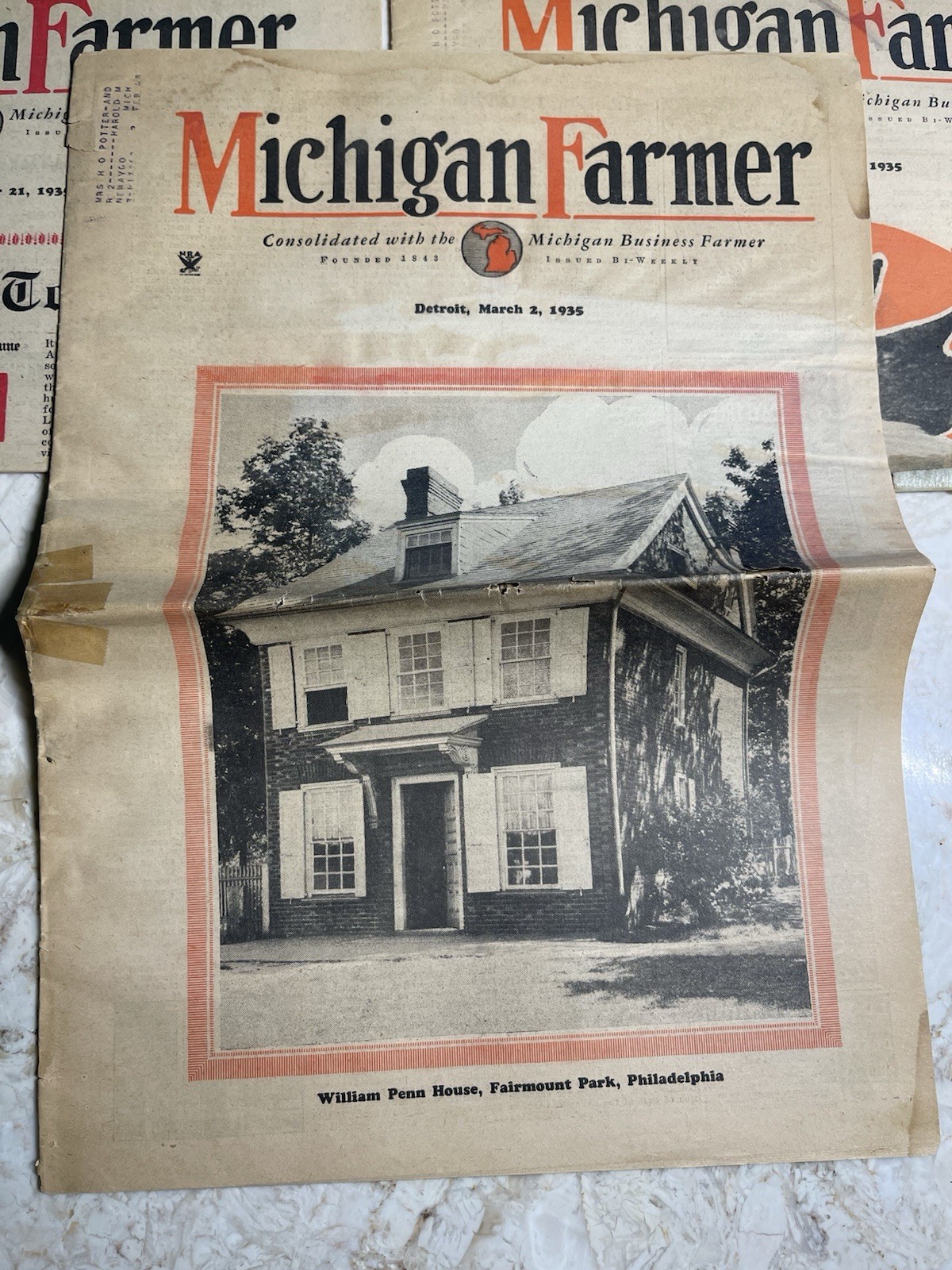 3 Vintage 1935 Michigan Farmer Papers Detroit Livestock Planting Recipes Fruit
