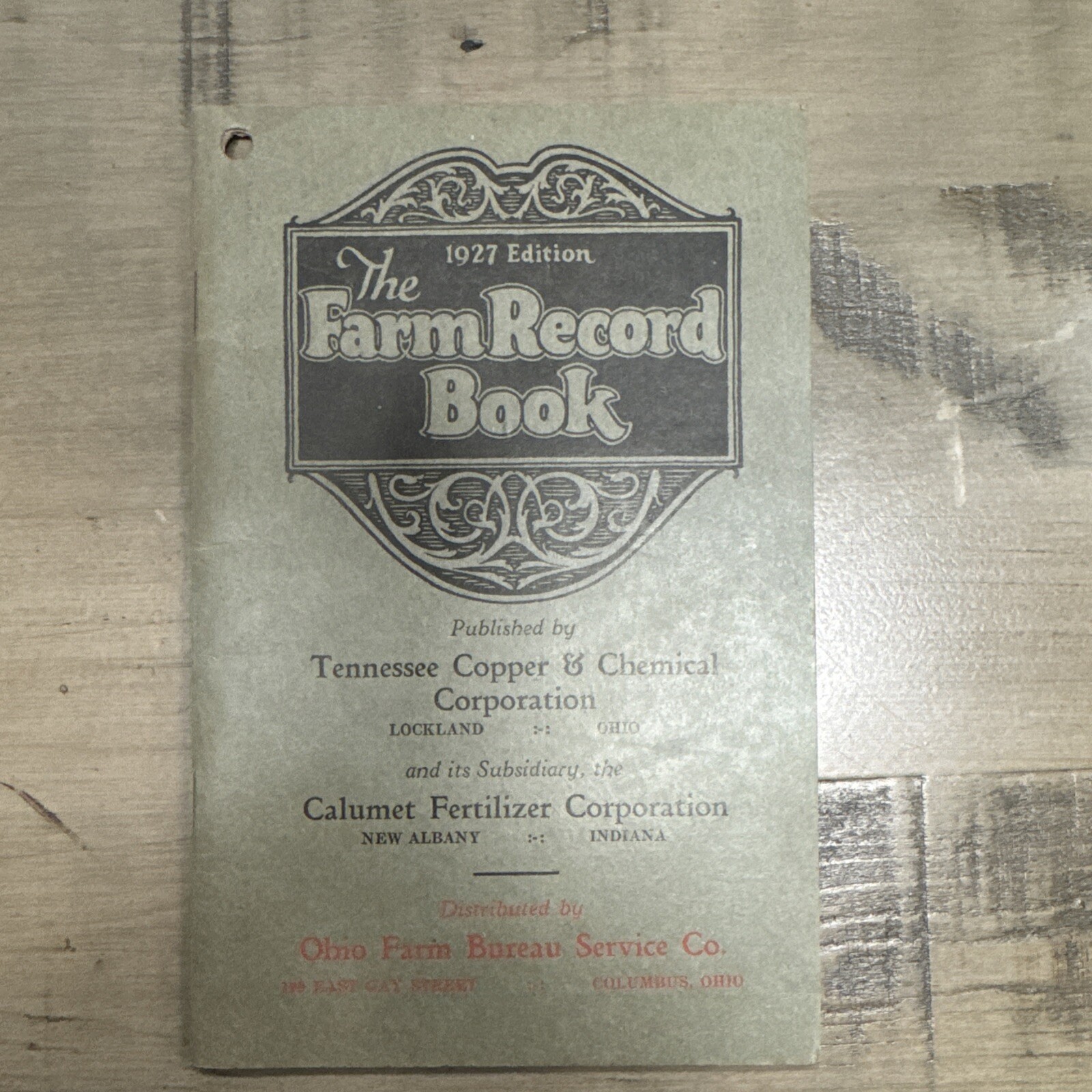 1927 Farm Record Book – Ohio Farm Bureau / Tennessee Copper