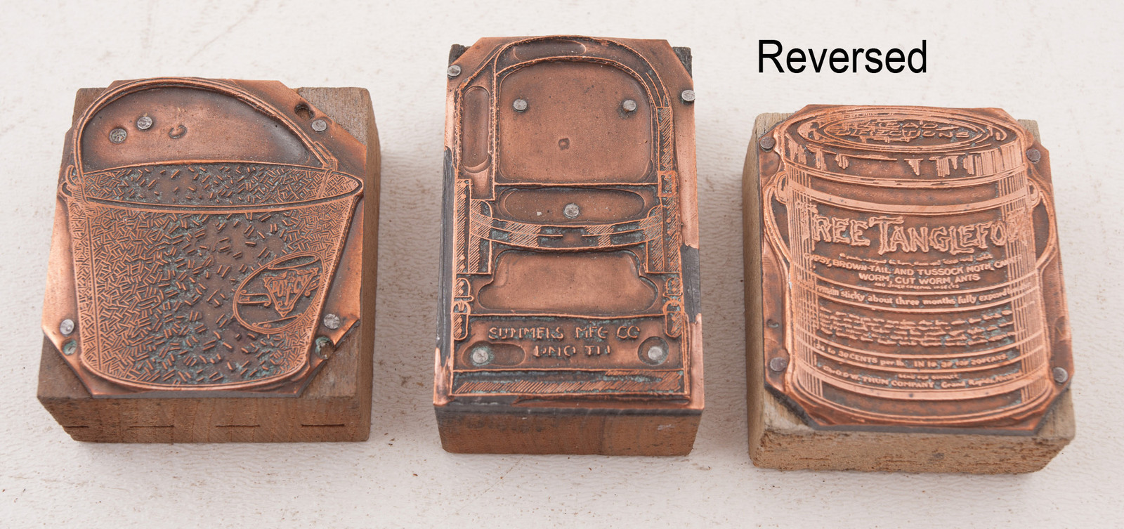 Boyce Buckets Summers MFG Thun Co Printers Block Advertising (A5L-31) Tanglefoot
