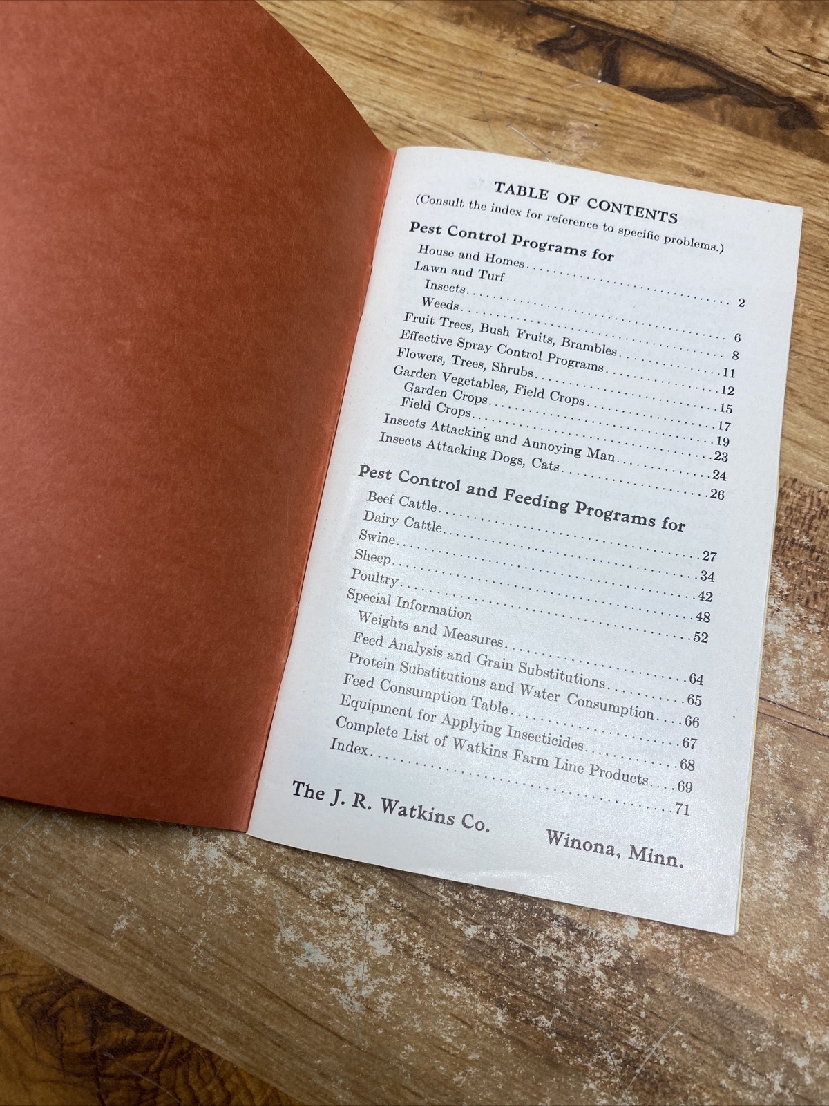 Vintage Brochure 1940&rsquo;s FARM GUIDE, J R Watkins Pest Control, Animal Health