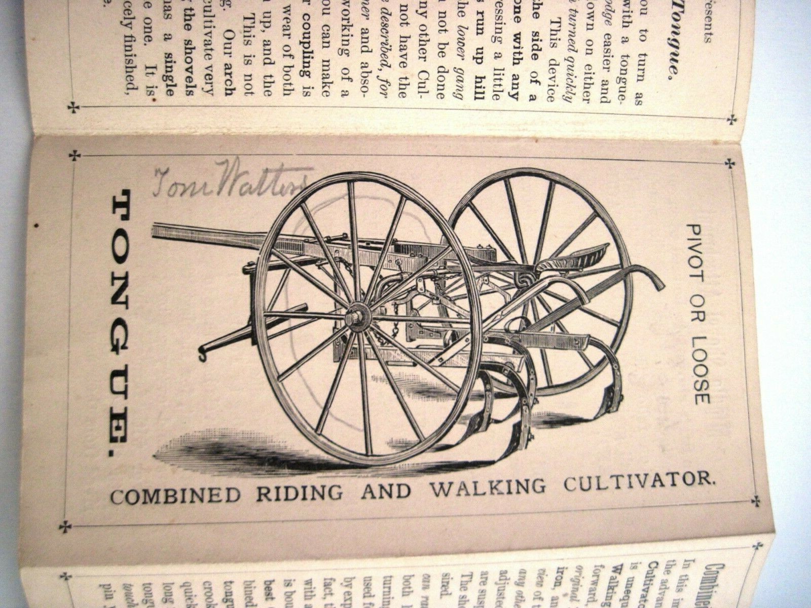 1880 Pull-Out Advertising Brochure for « Eagle Cultivator » w/ Great Pictures *