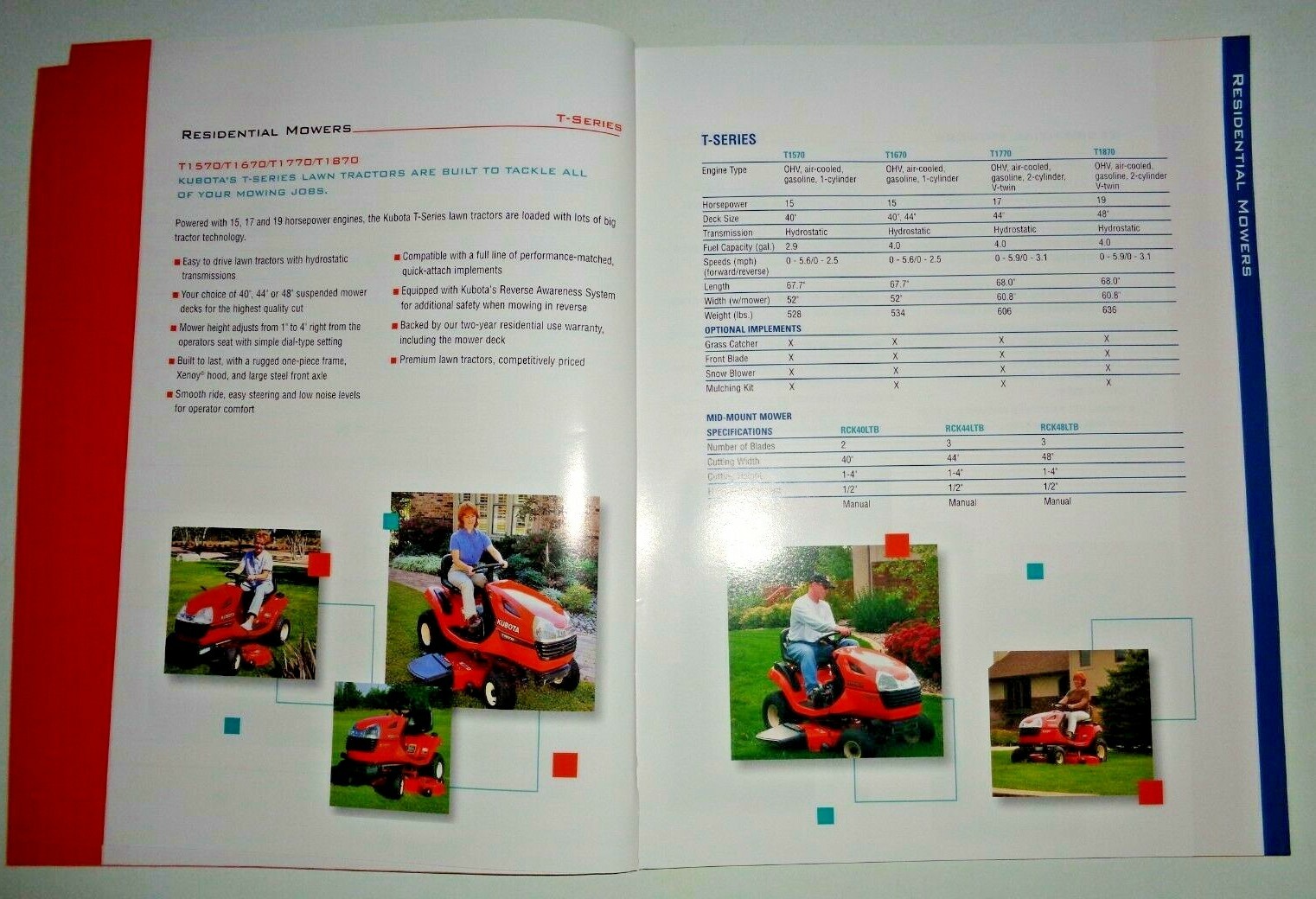 Kubota 2005 Full Line Sales Brochure Manual Tractor Excavator UTV Lawn Tractor
