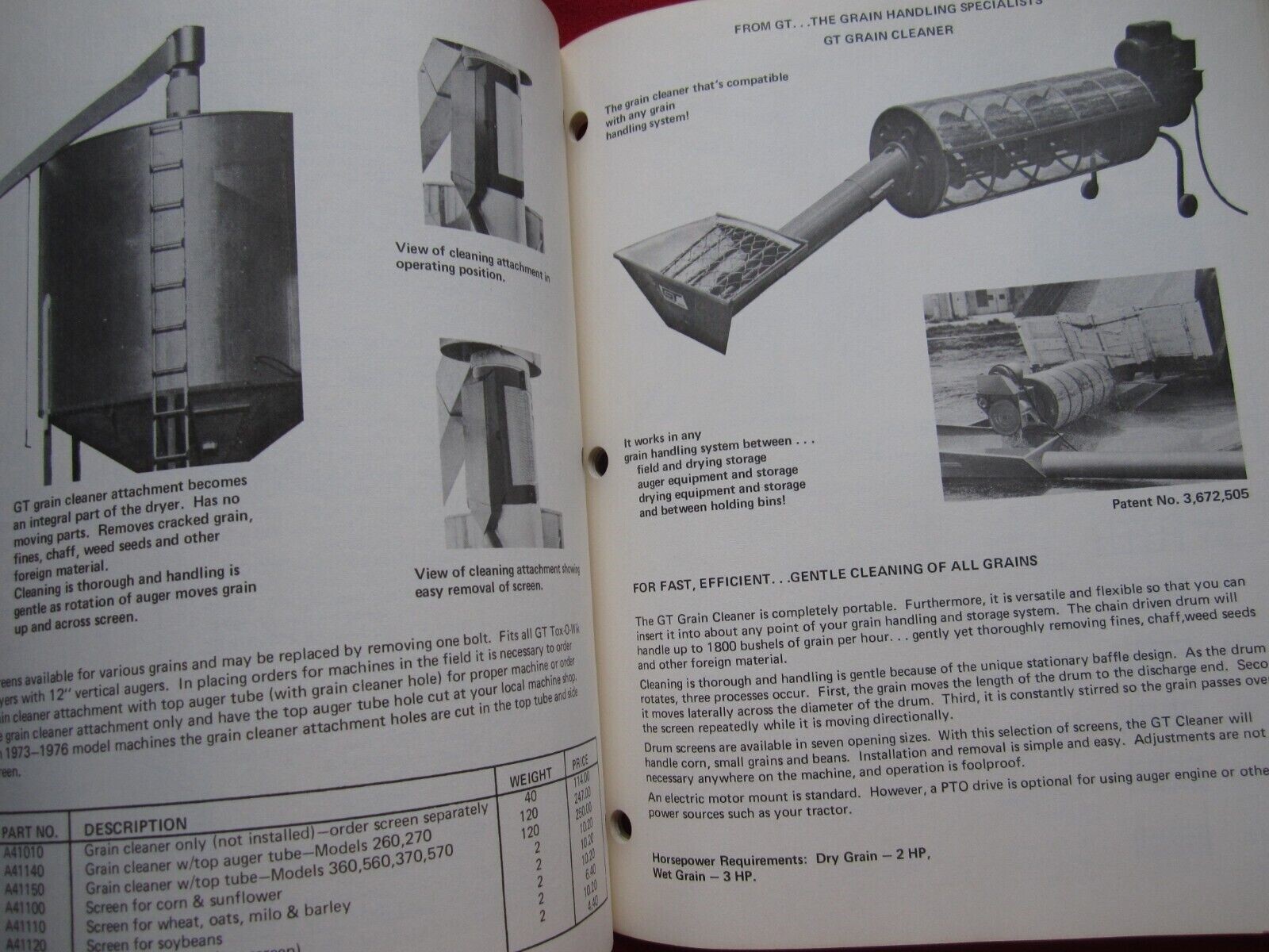 1976 GT GILMORE-TATGE CLAY CENTER KANSAS, TOX-O-WIK BATCH GRAIN DRYERS CATALOG