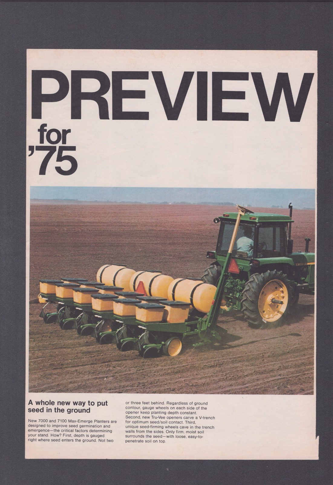 1974 Print Ad John Deere Preview for&rsquo;75 Minnesota State Fair Ohio Farm Science
