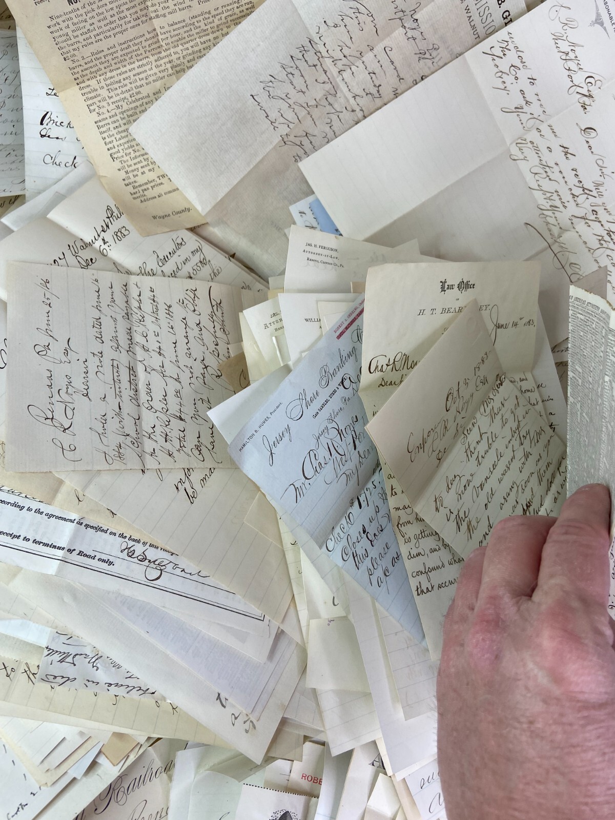 RARE HUGE Letter & Doc Archive 750+ Noyes Lumber 1880s Westport Pennsylvania PA