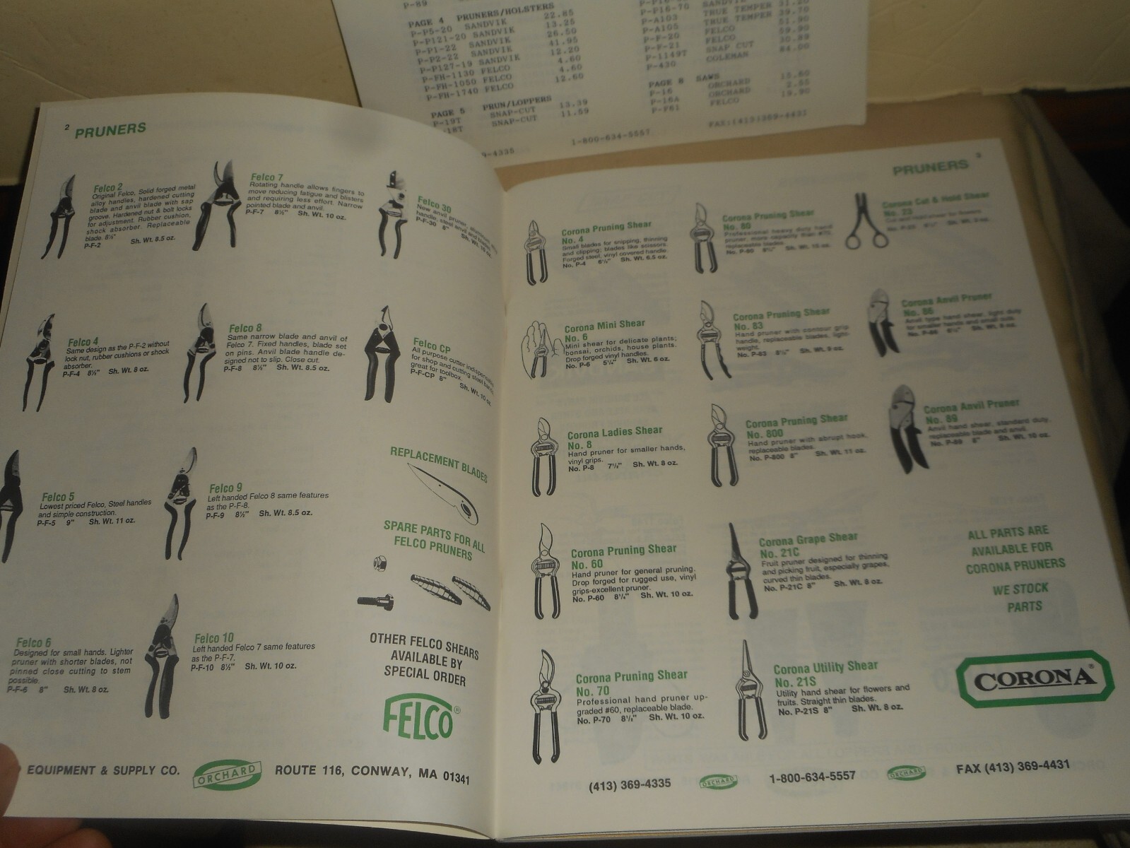 ORCHARD Equipment & Supply Co. 1992 MASTER CATALOG #4 & Rate Sheet APPLE FARMING