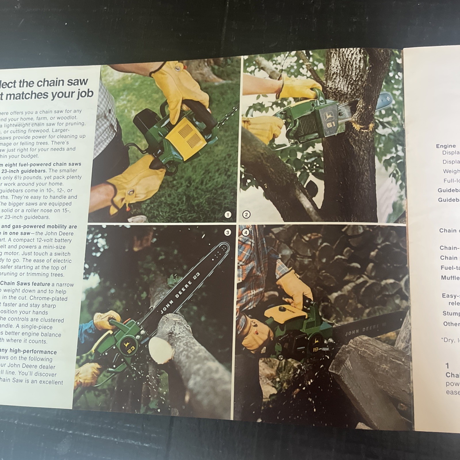 1970s John Deere Chain Saws Brochure – Sticker From Cummings Franktown CO