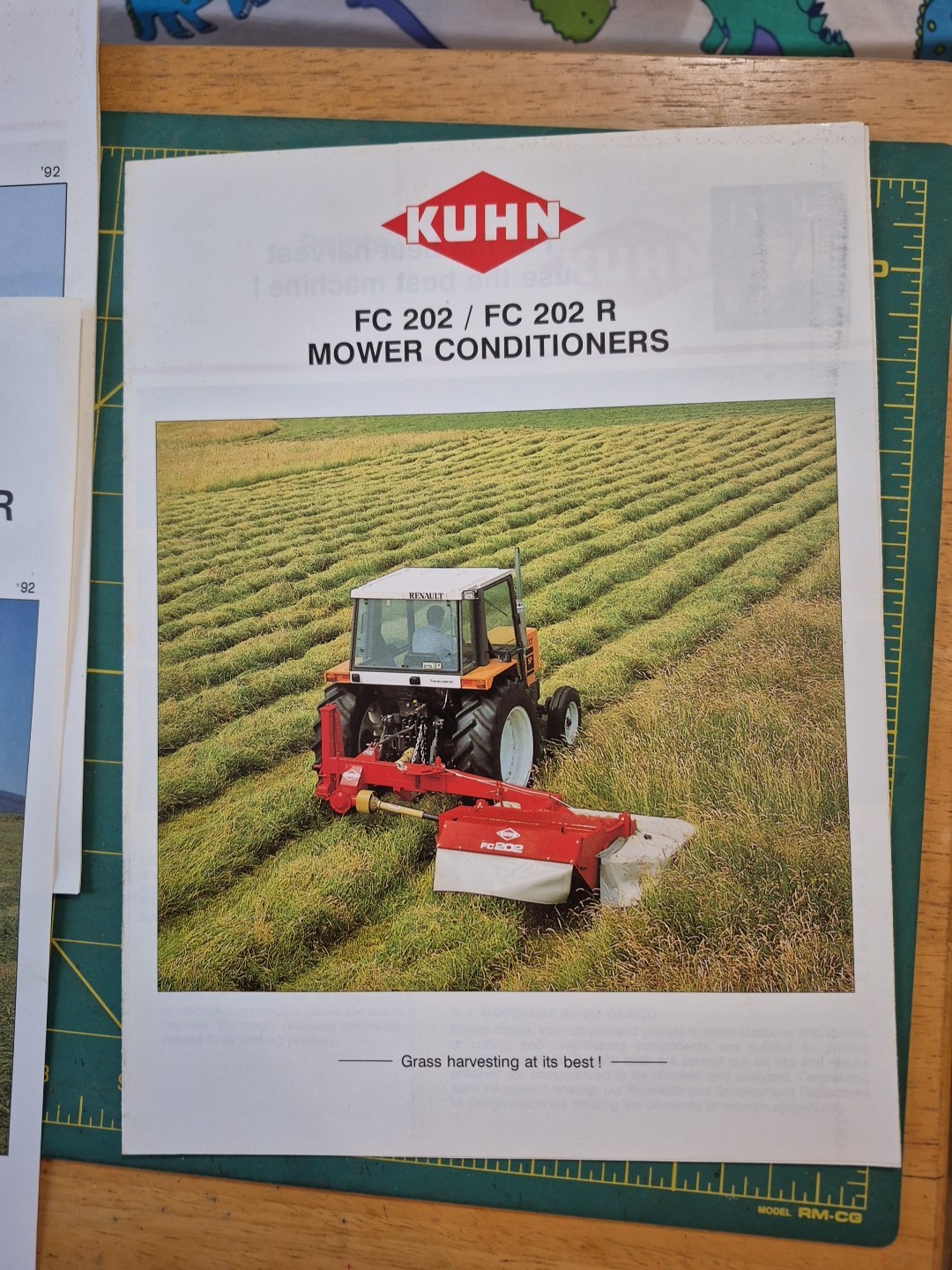 4 1990&rsquo;s? KUHN Farm Brochure Lot Gyrotedder & Mower Conditioners