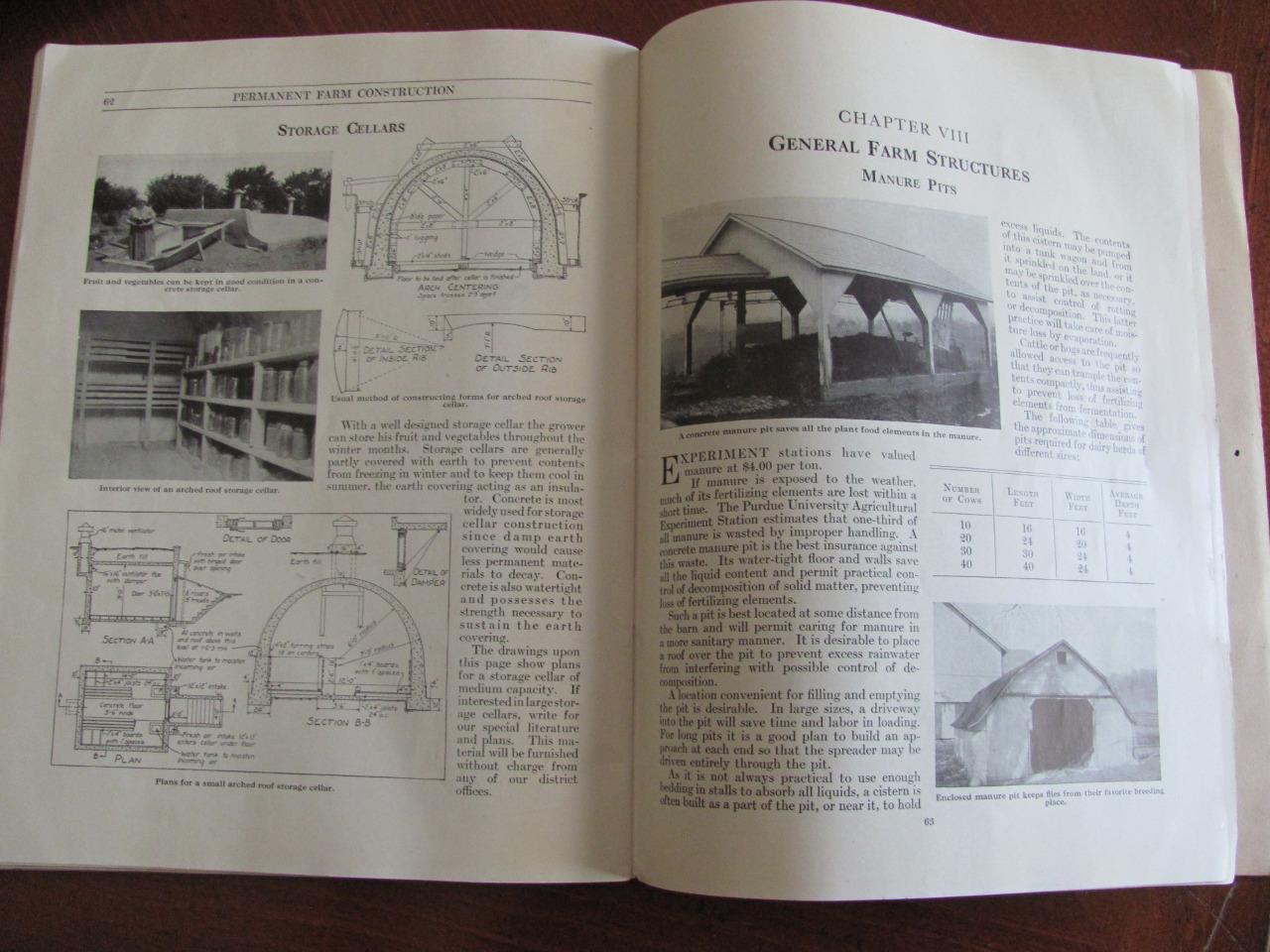 1928 Portland Cement Assn Permanent Farm Construction Layouts Photos Agriculture
