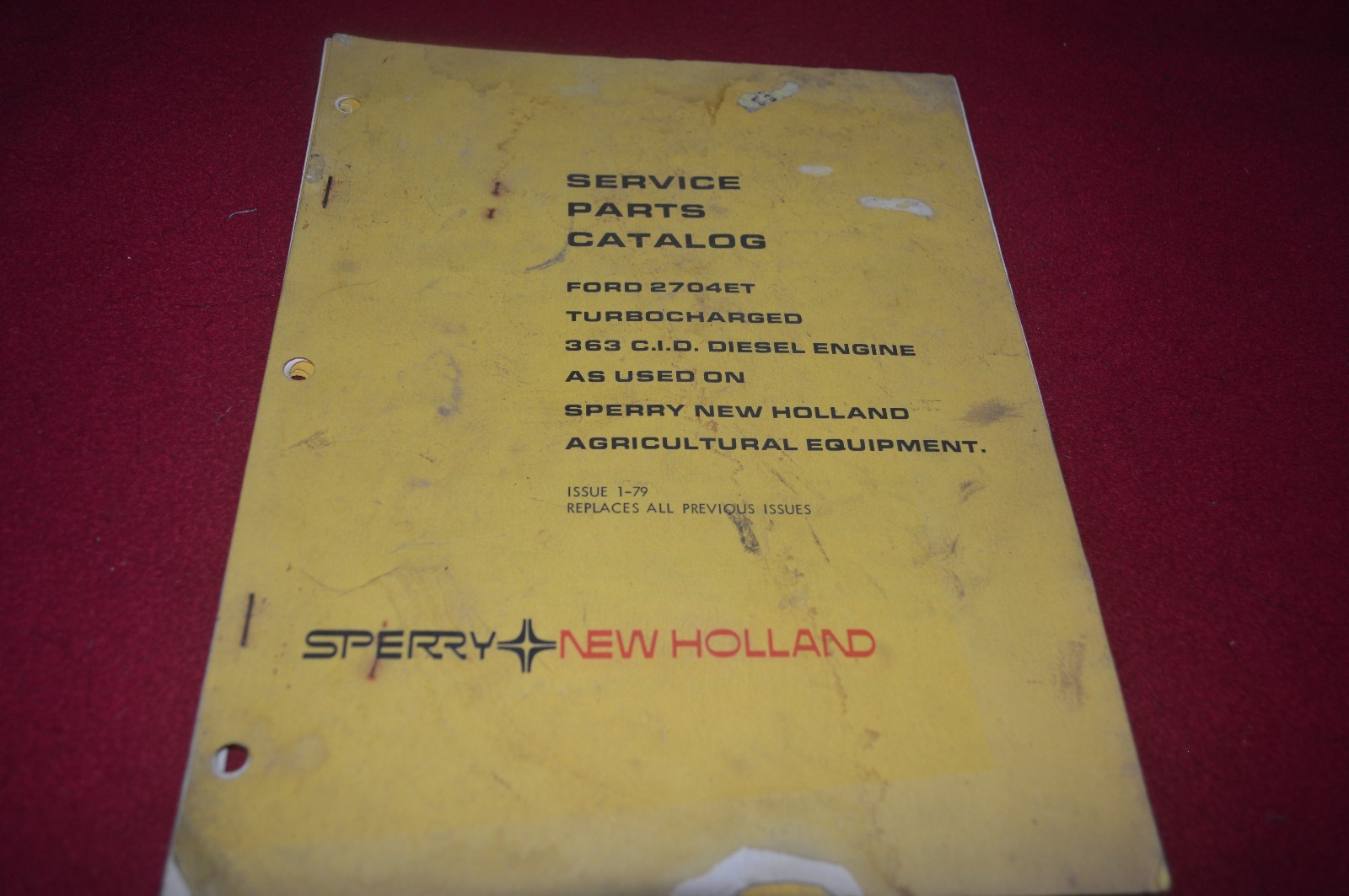 New Holland 2704ED Ford Diesel Engine Dealer&rsquo;s Parts Book DCPA6