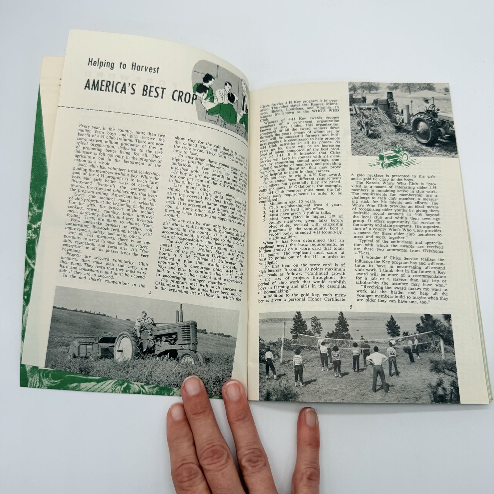 Vtg 1956 Farm Book & Almanac – Cities Service – 50s Tractor Gas Oil Agriculture