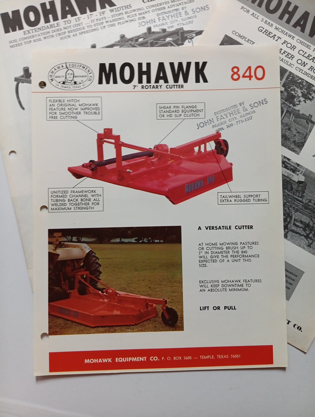 6 Mohawk Implements Spec Sheets Brochures Vintage Farming Advertising