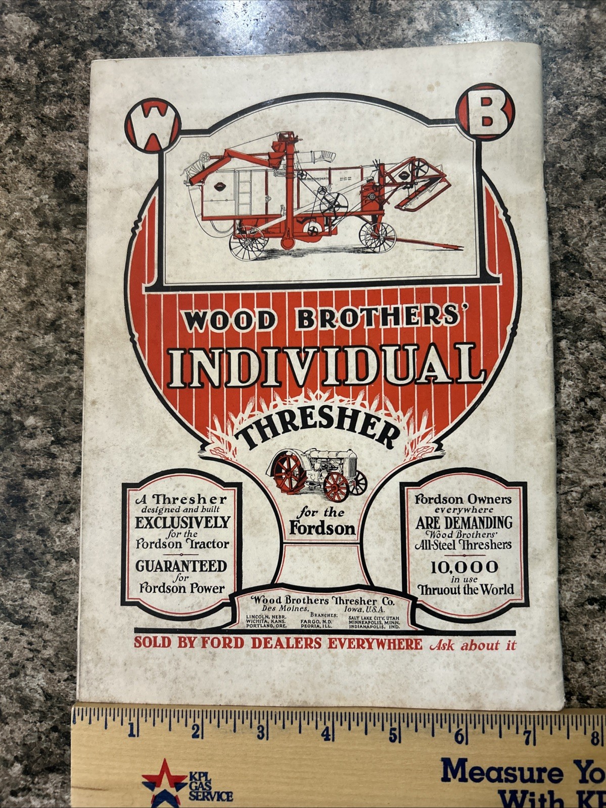 1925 Wood Brothers Thresher For Fordson Tractor Brochure Ag Equipment Ephemera