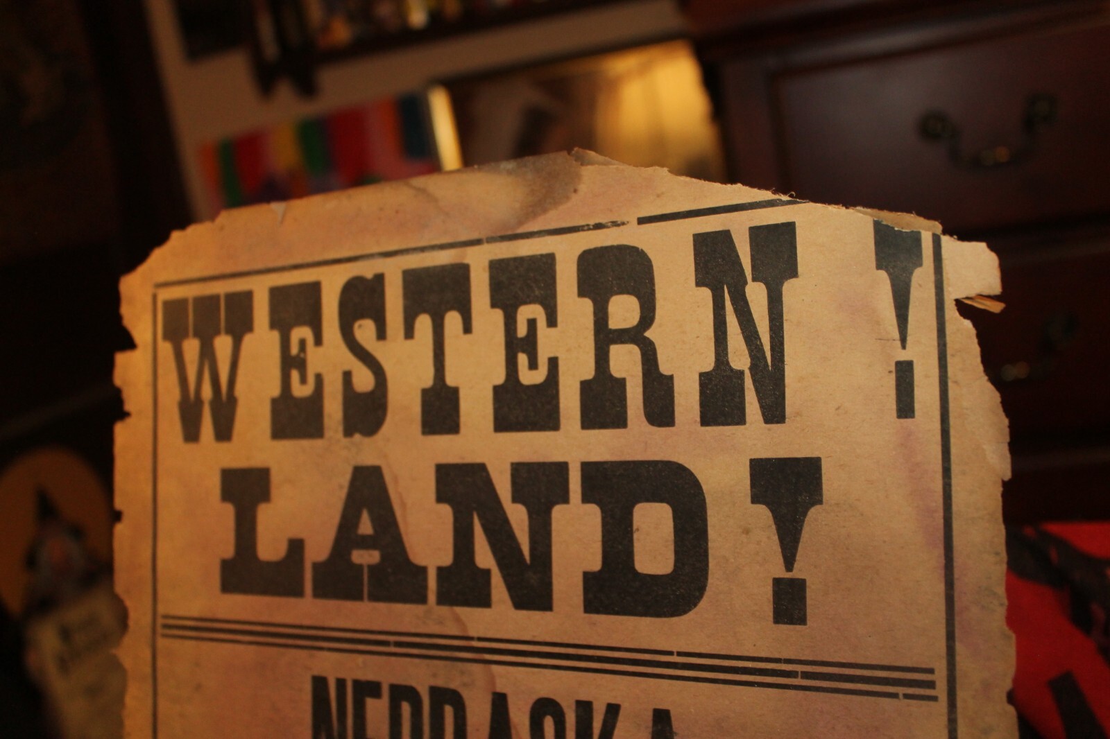 Antique Western Land Sale Handbill Poster Hawkins Bros Lincoln Nebraska Colorado