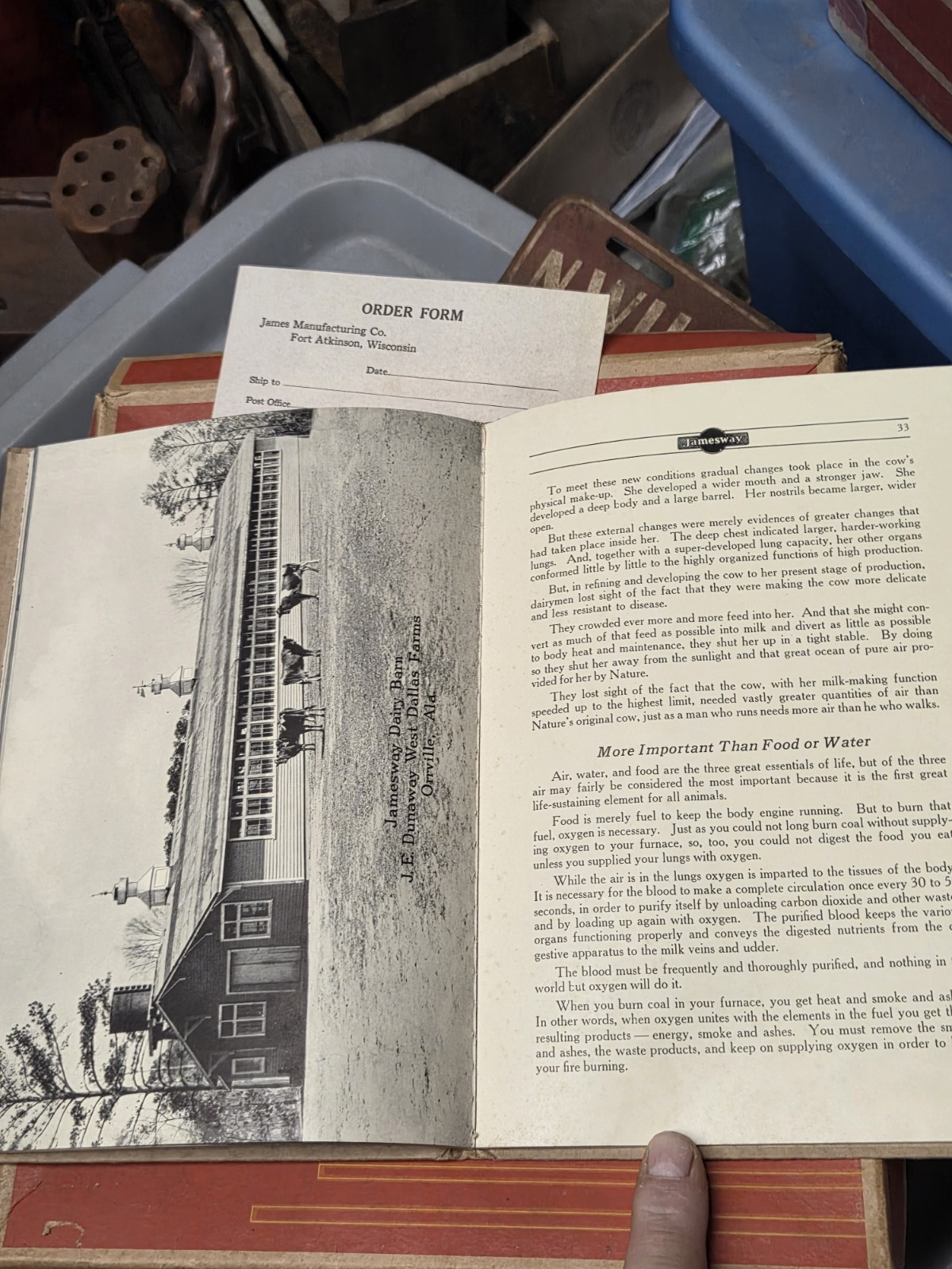 1922 Original Jamesway BETTER BARNS Cattle Livestock Dairy Building Book