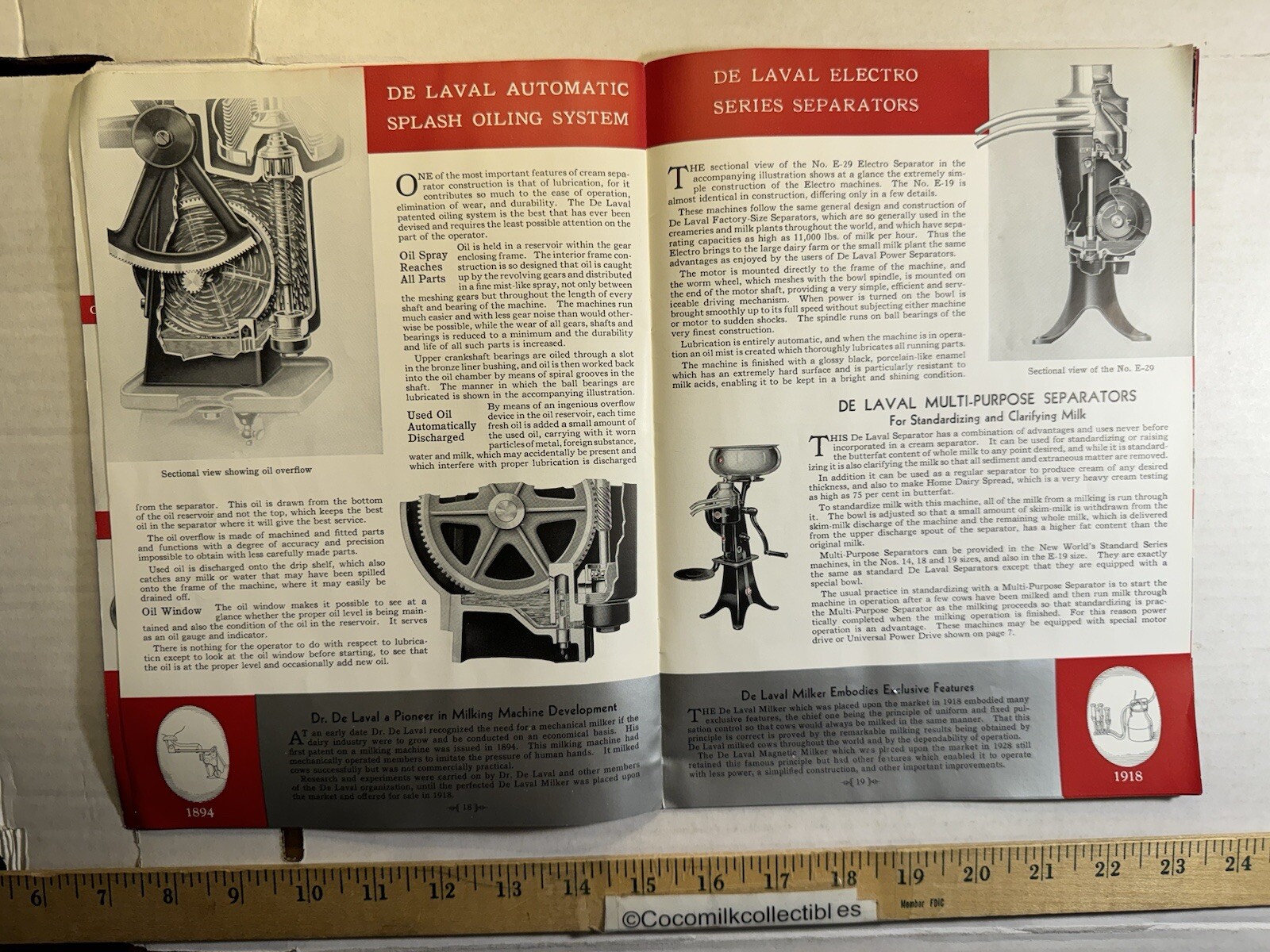 Vintage 1965 De Laval Cream Separators Farm & Dairy Sizes Brochure